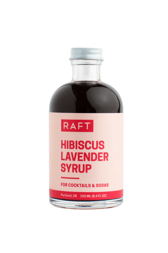 Organic Hibiscus Lavender Syrup for Cocktails & Mocktails - Floral Herbal Sweetener for Tea, Lemonade & Baking - Perfect for Summer Drinks & Gift Giving
