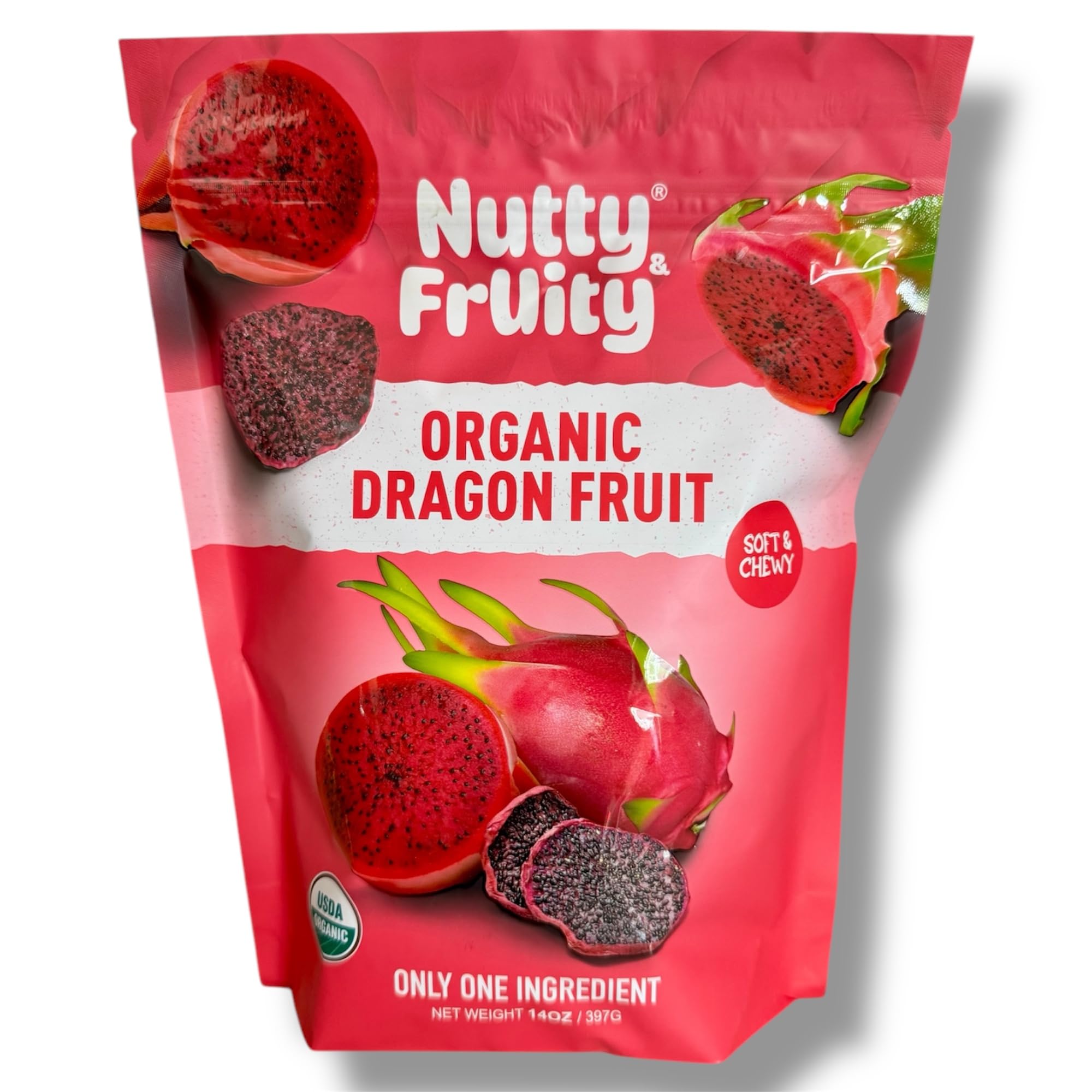 Organic Dragon Fruit - Nutty & Fruity Flavor | Fresh Exotic Superfood for Smoothies, Salads & Healthy Snacks | USDA Certified | Non-GMO | Gluten-Free
