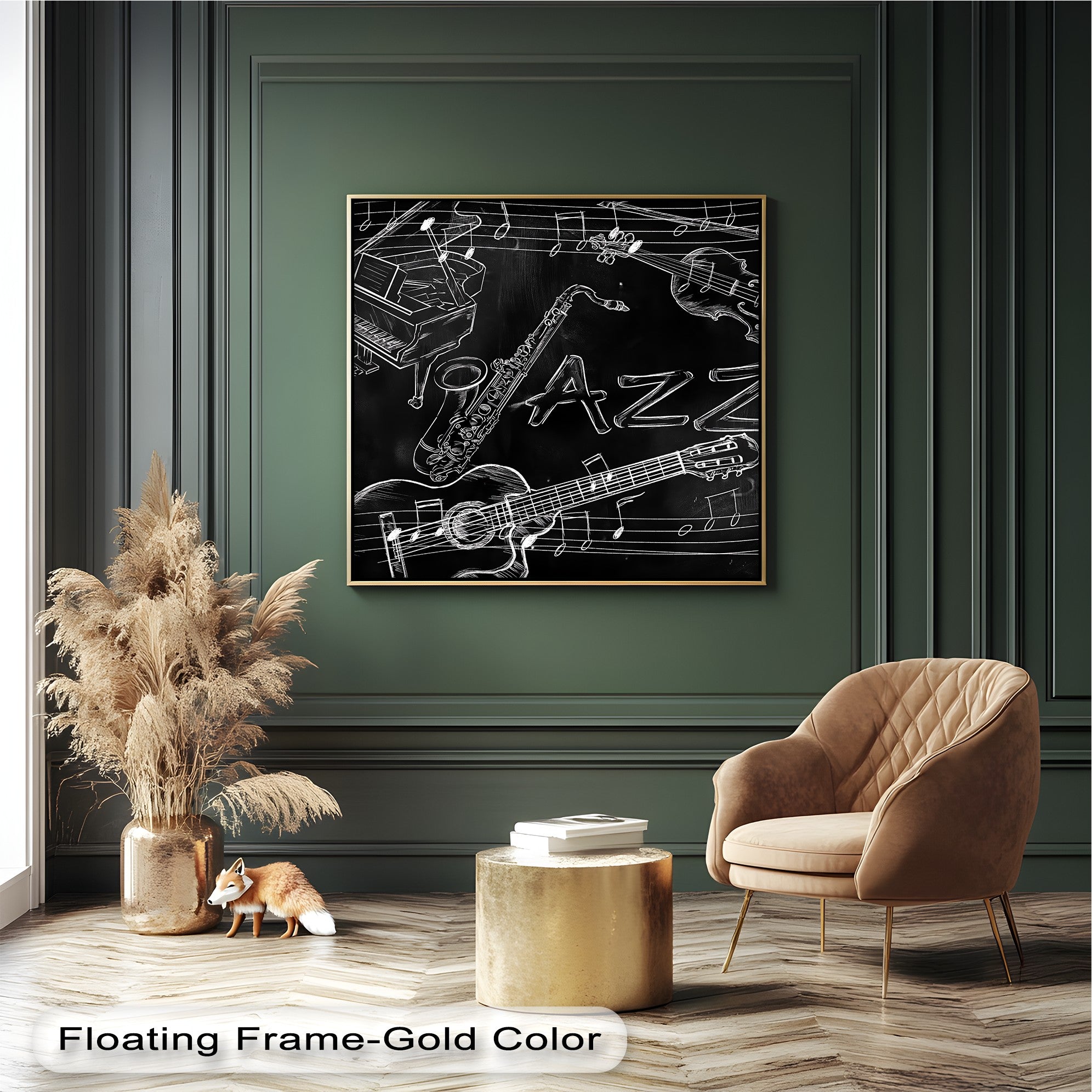 Black and White Music Instrument Canvas Prints - Elegant Wall Art for Home, Office & Studio Decor