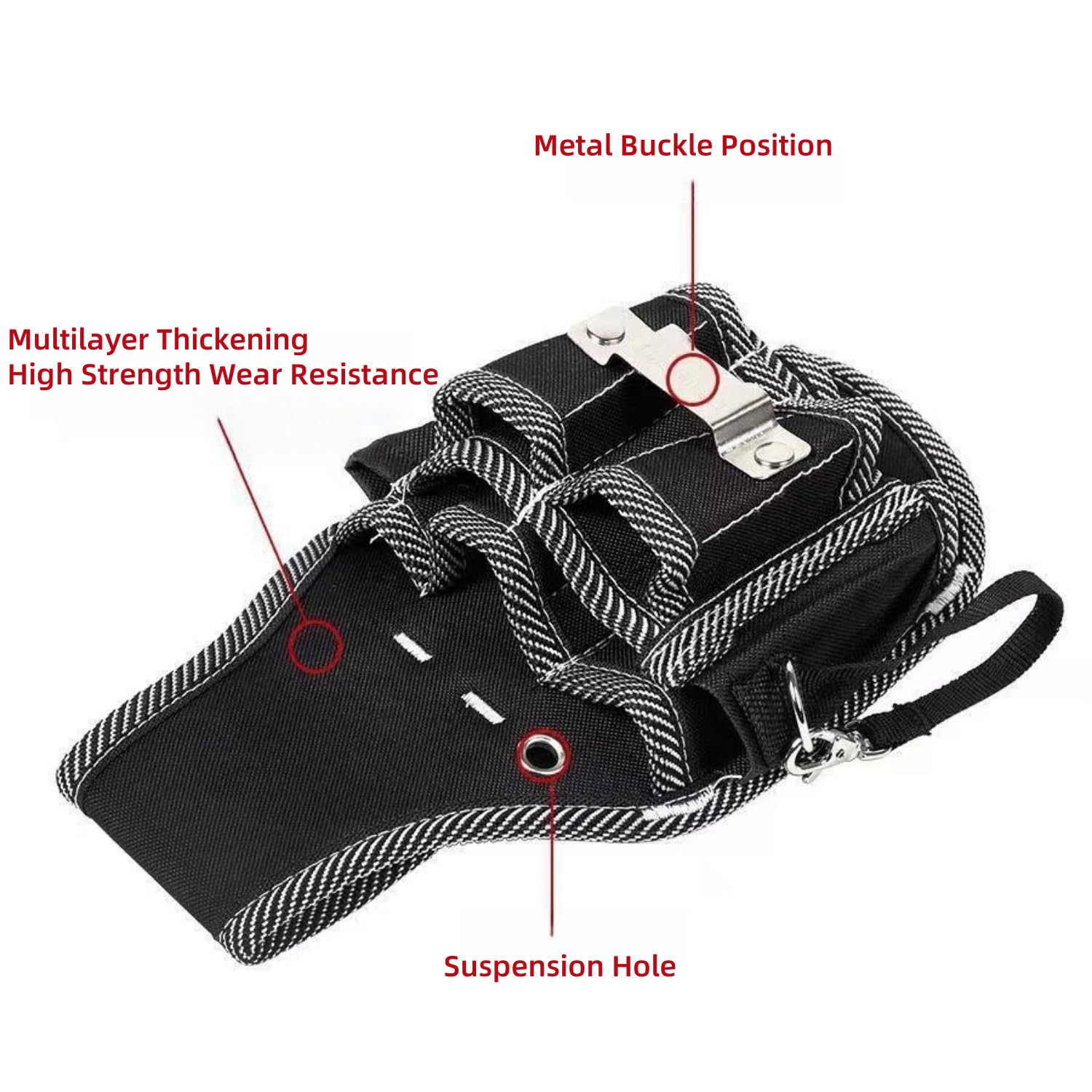 Professional Electrician Waist Tool Pouch with Screwdriver Holder - Durable Tool Organizer Storage Bag for DIY, Electricians, Carpenters & Builders - Perfect for Construction, Home Repair & Workshop Projects