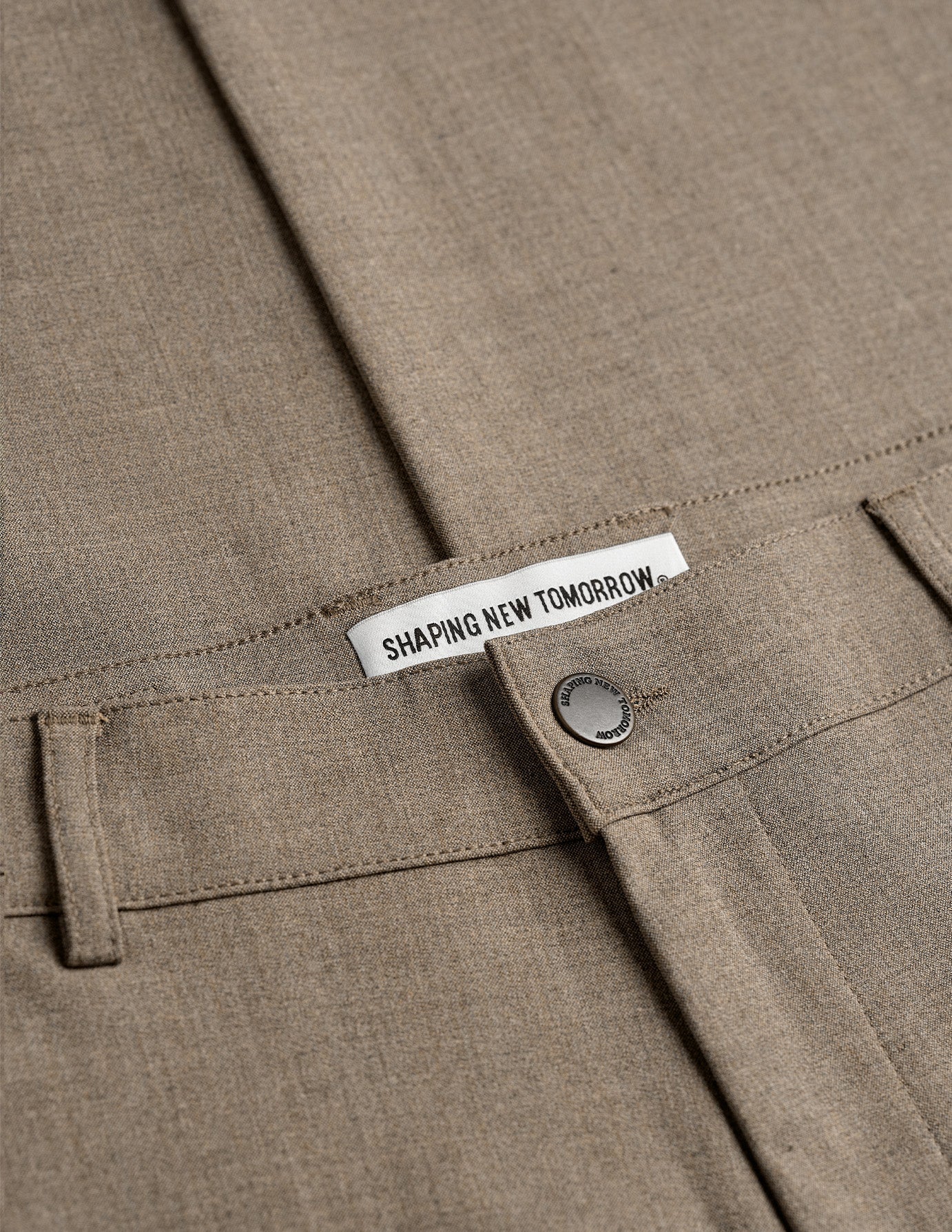 Essential Pants Regular Fit - Dark Beige Melange Casual Trousers for Men | Comfortable Everyday Wear for Office, Travel & Leisure