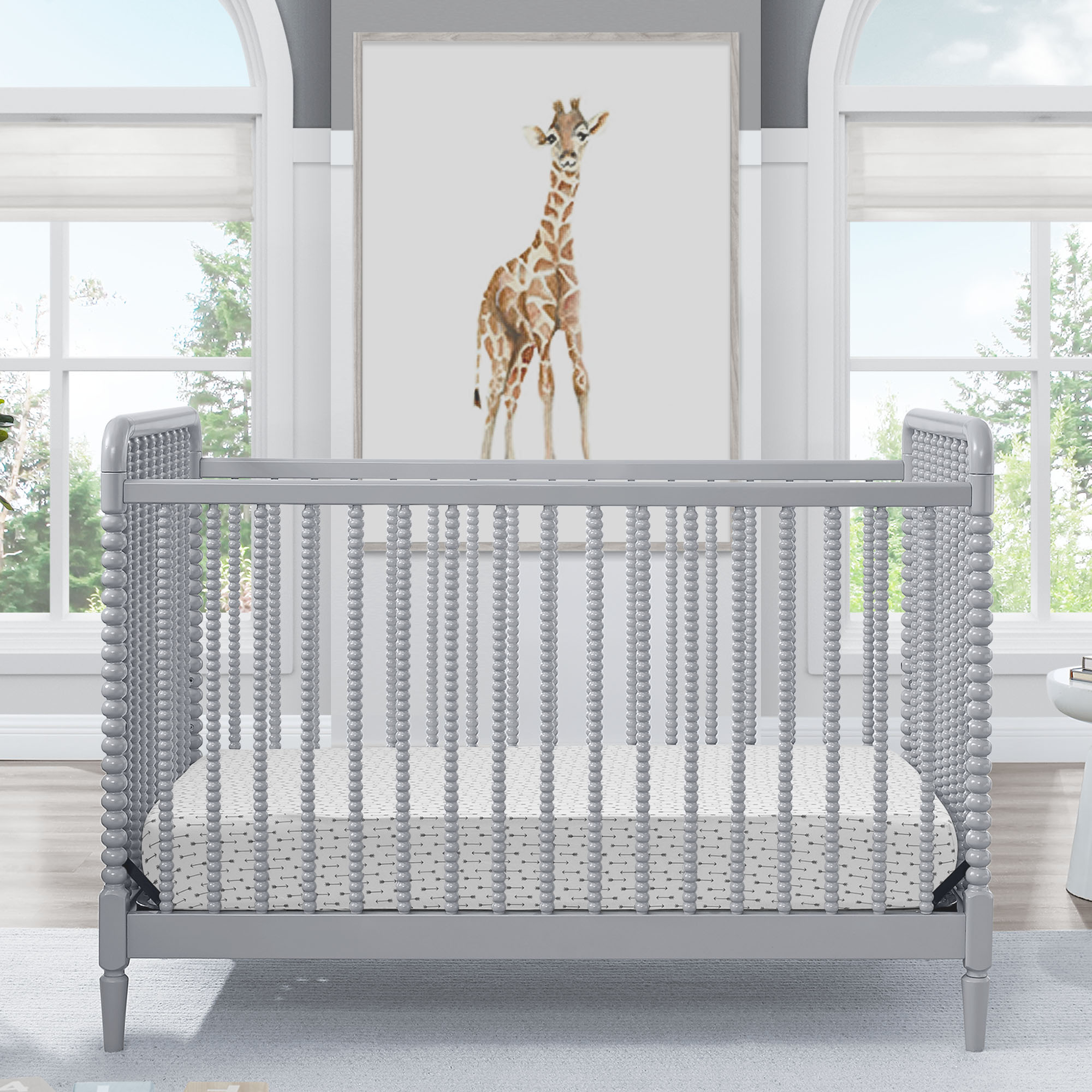 Saint 4-in-1 Convertible Baby Crib - Toddler Bed, Daybed & Full-Size Bed - Safe & Durable Nursery Furniture for Newborn to Teen - Perfect for Bedrooms, Daycare & Guest Rooms