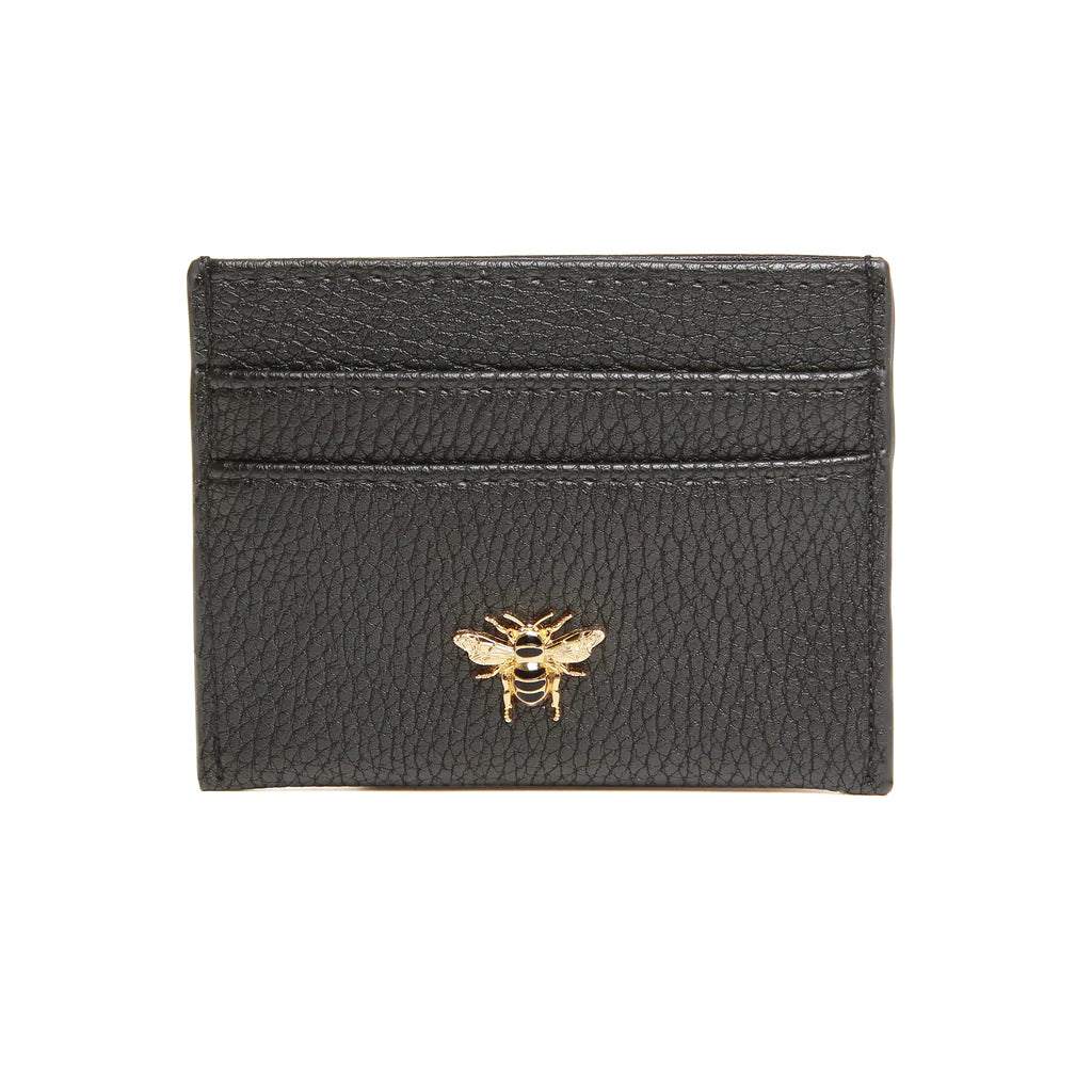 Alice Wheeler Bow Card Holder - Elegant Black Leather Wallet for Women | Perfect for Everyday Use, Travel & Gift Giving