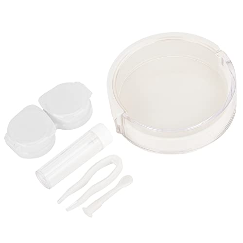 Portable Round Transparent Contact Lens Storage Case with Cover - Eye Care Kit for Travel, Home & Daily Use (4-Pack)