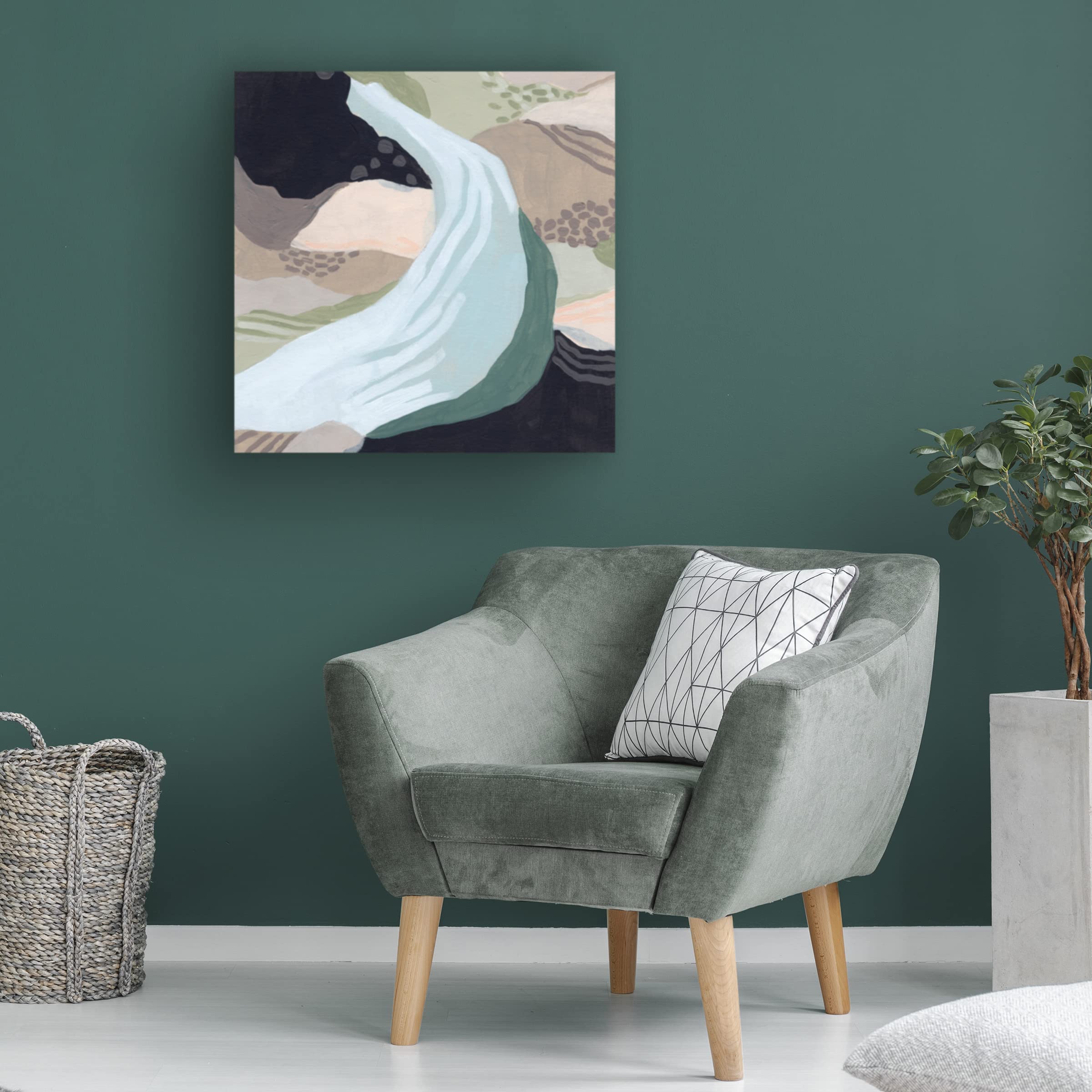Trademark Fine Art 'River Bow I' Canvas Art Print by June Erica Vess - Stunning Landscape Wall Decor for Living Room, Bedroom & Office