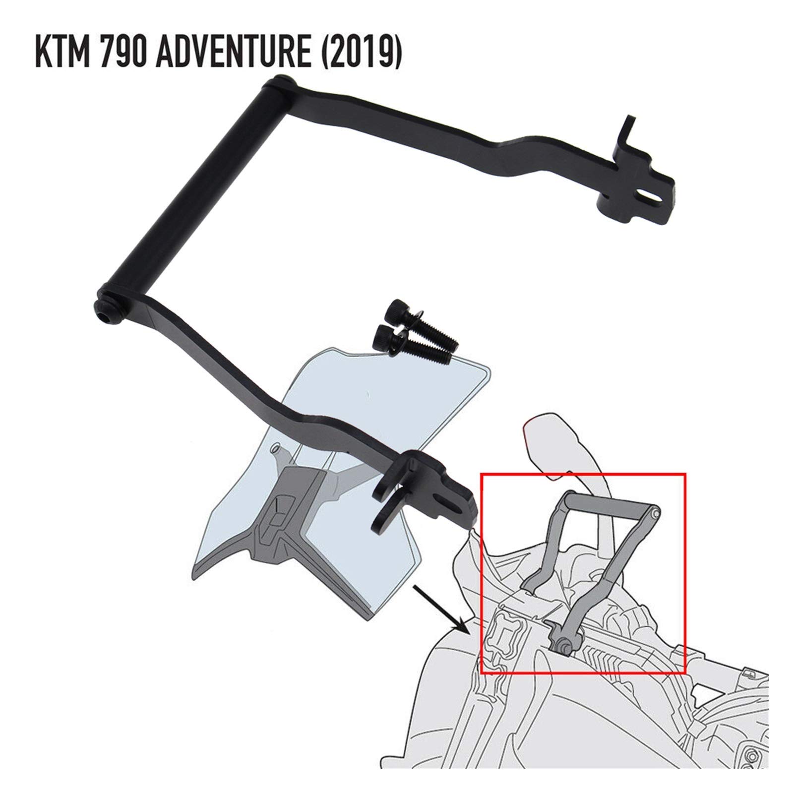 KTM 790 Adventure S/R Motorcycle GPS & Smartphone Mount Holder - Universal Phone Navigation Bracket for 2017-2019 Models (Black) | Perfect for Off-Road Adventures & Long-Distance Touring