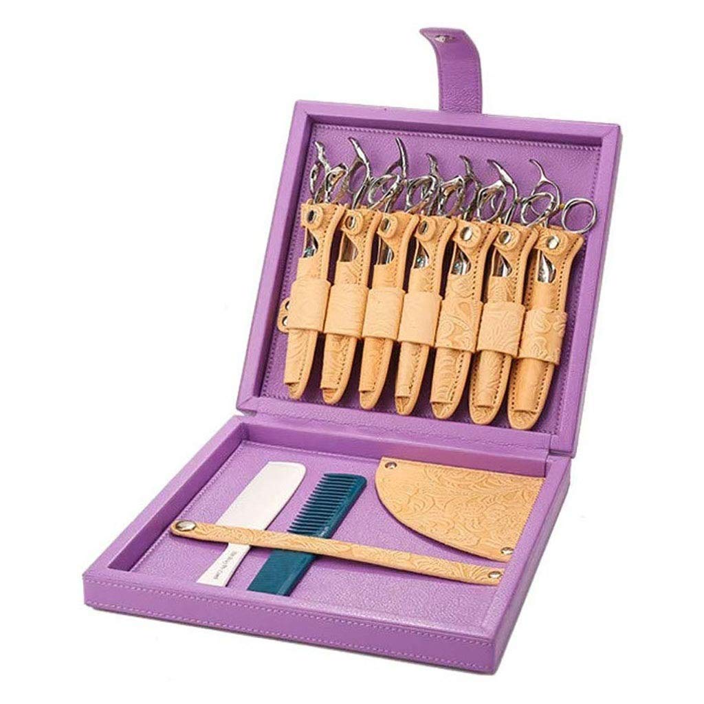 LF Professional Hairdressing Scissors Bag - Portable Salon Scissors Pouch for Hairstylists, Barber Tools Organizer Case (Purple) - Perfect for Salon, Travel & Home Styling Storage