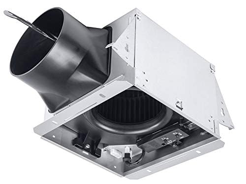 Delta BreezElite 80/110 CFM Bathroom Exhaust Fan with Humidity Sensor & LED Light - White - Perfect for Bathrooms, Laundry Rooms & Small Spaces