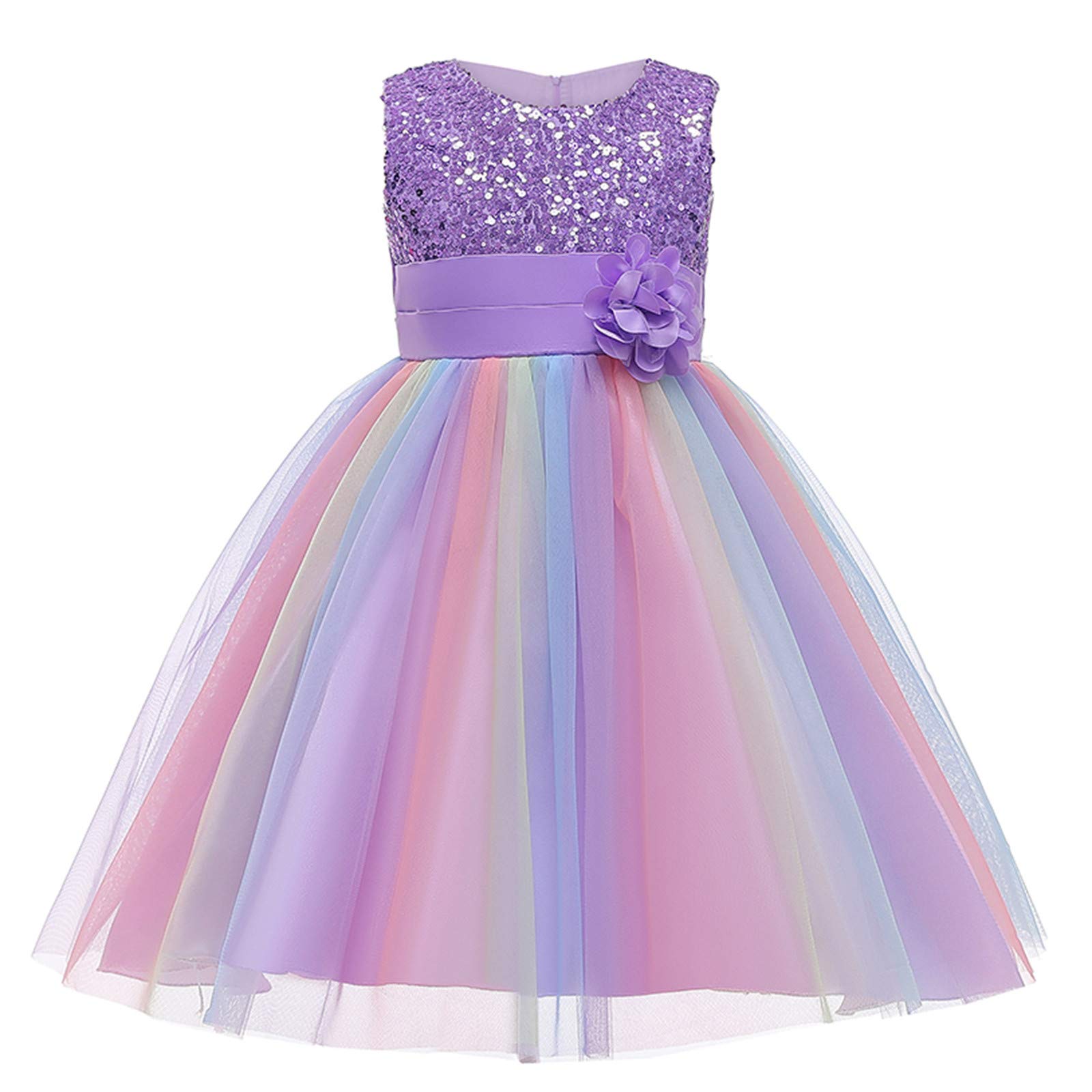 Floral Princess Dress for Girls - Elegant Bridesmaid & Pageant Gown for Birthday Parties, Weddings & Special Occasions | Belle-Inspired Girls Formal Wear for Dances, Photos & Celebrations