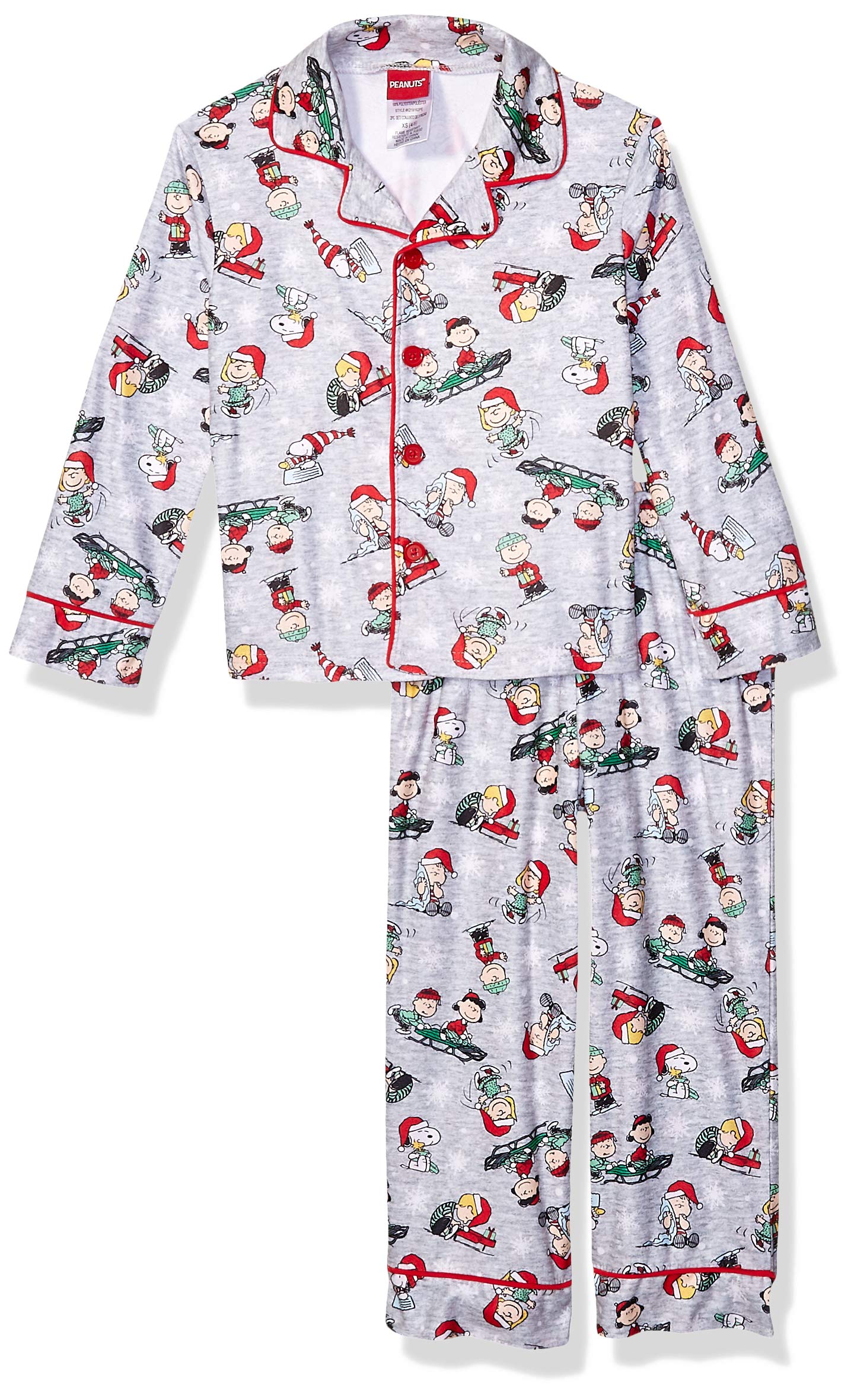 Peanuts Boys' 2-Piece Pajama Set - Soft Cotton Sleepwear with Coat for Kids | Perfect for Bedtime & Lounging