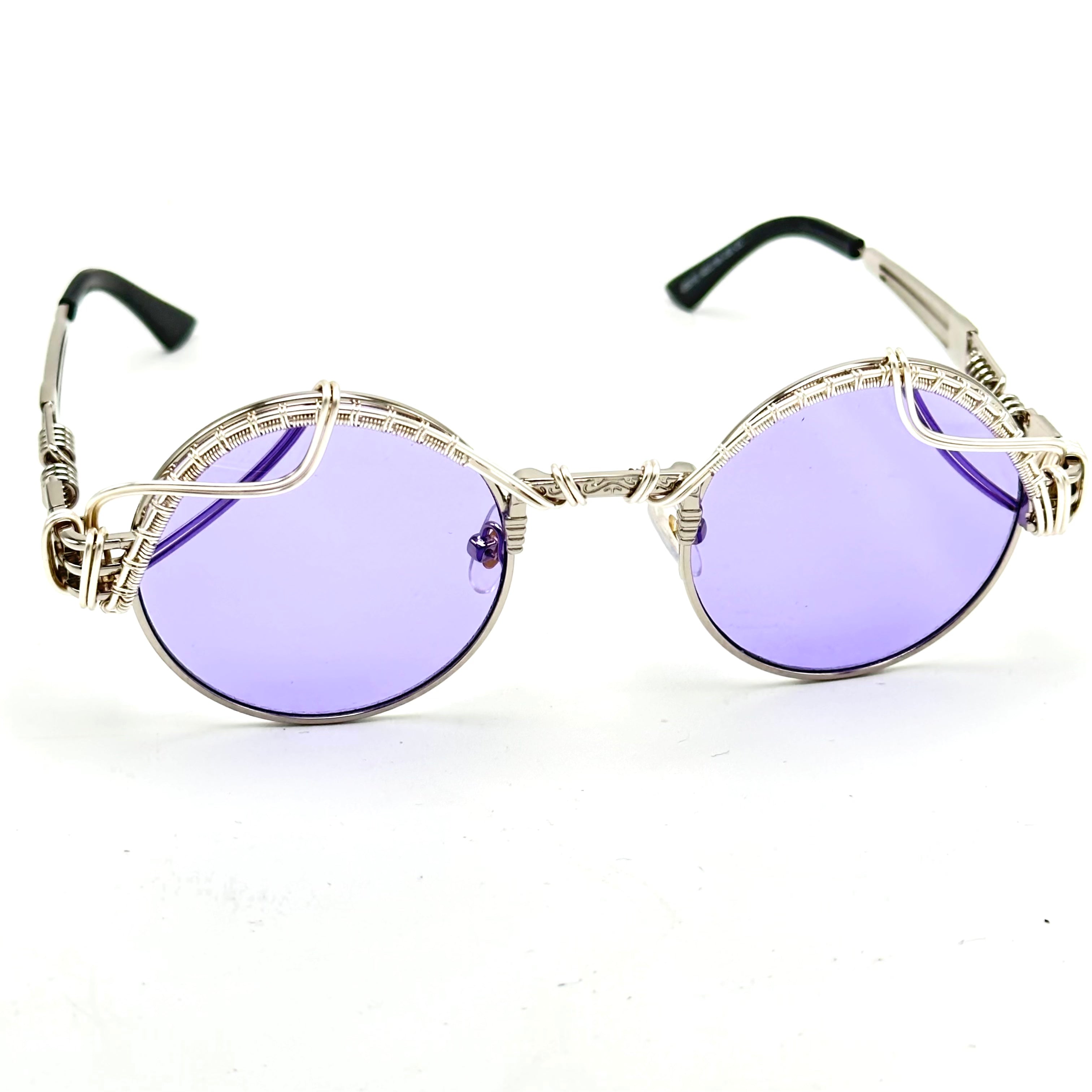 Stylish Purple and Silver Round Earrings for Women - Elegant Fashion Jewelry Gift for Parties, Weddings & Everyday Wear