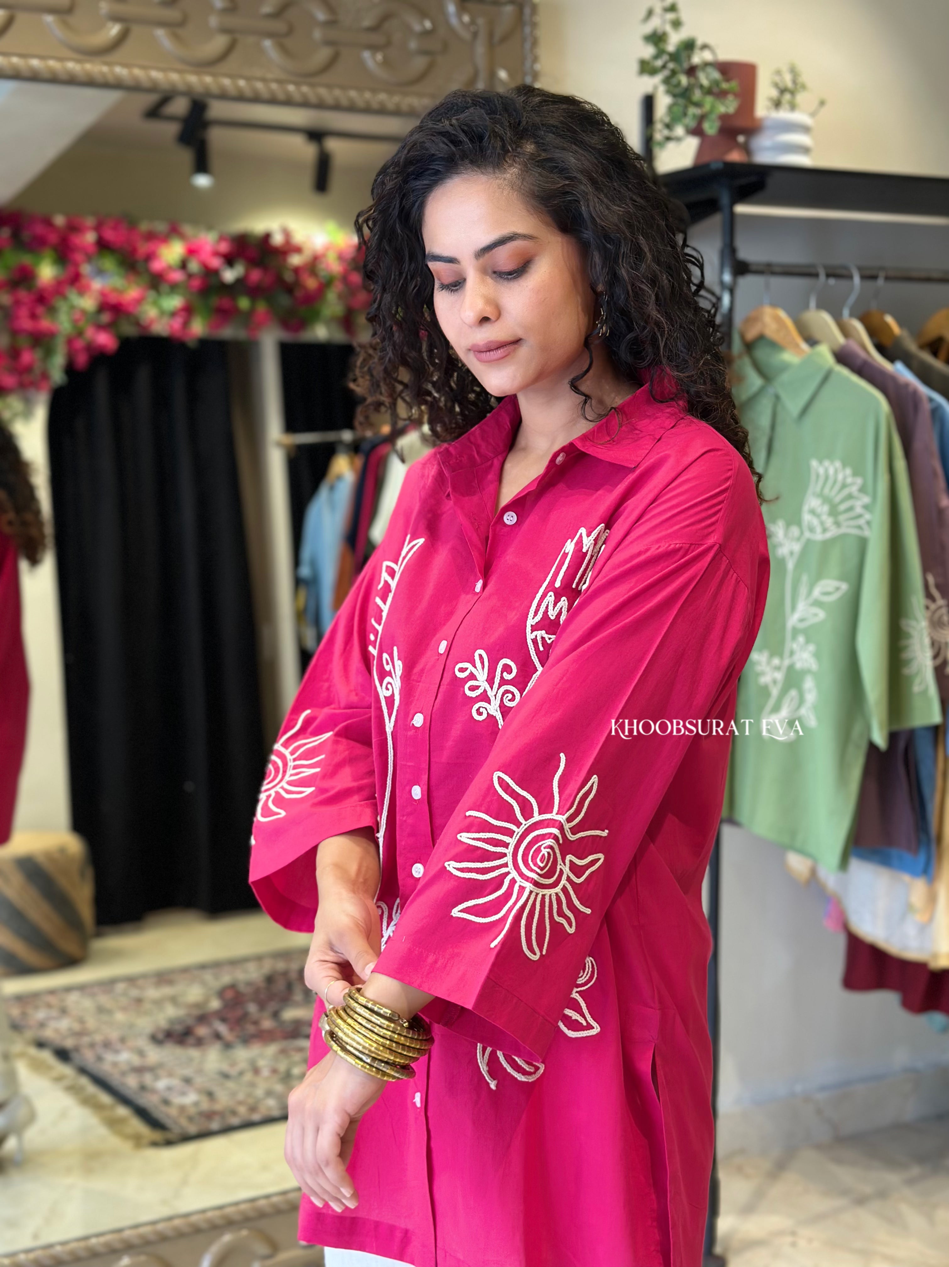 Pink Pony Club Shirt Set for Women - Cute Casual Outfit for Summer, Party & Everyday Wear