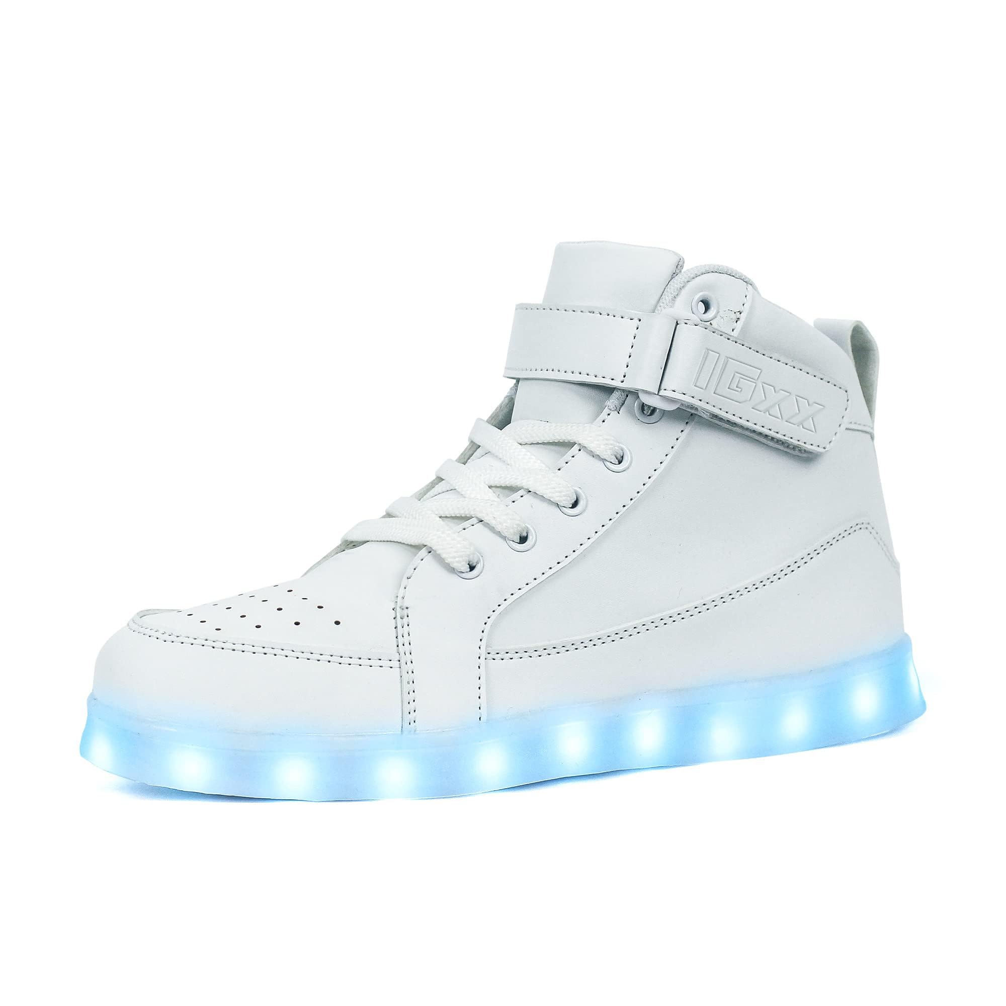 **IGxx LED Light Up Shoes for Kids - High Top Glowing Sneakers for Boys & Girls - Fashionable LED Shoes for Running, Dancing & Nighttime Play**