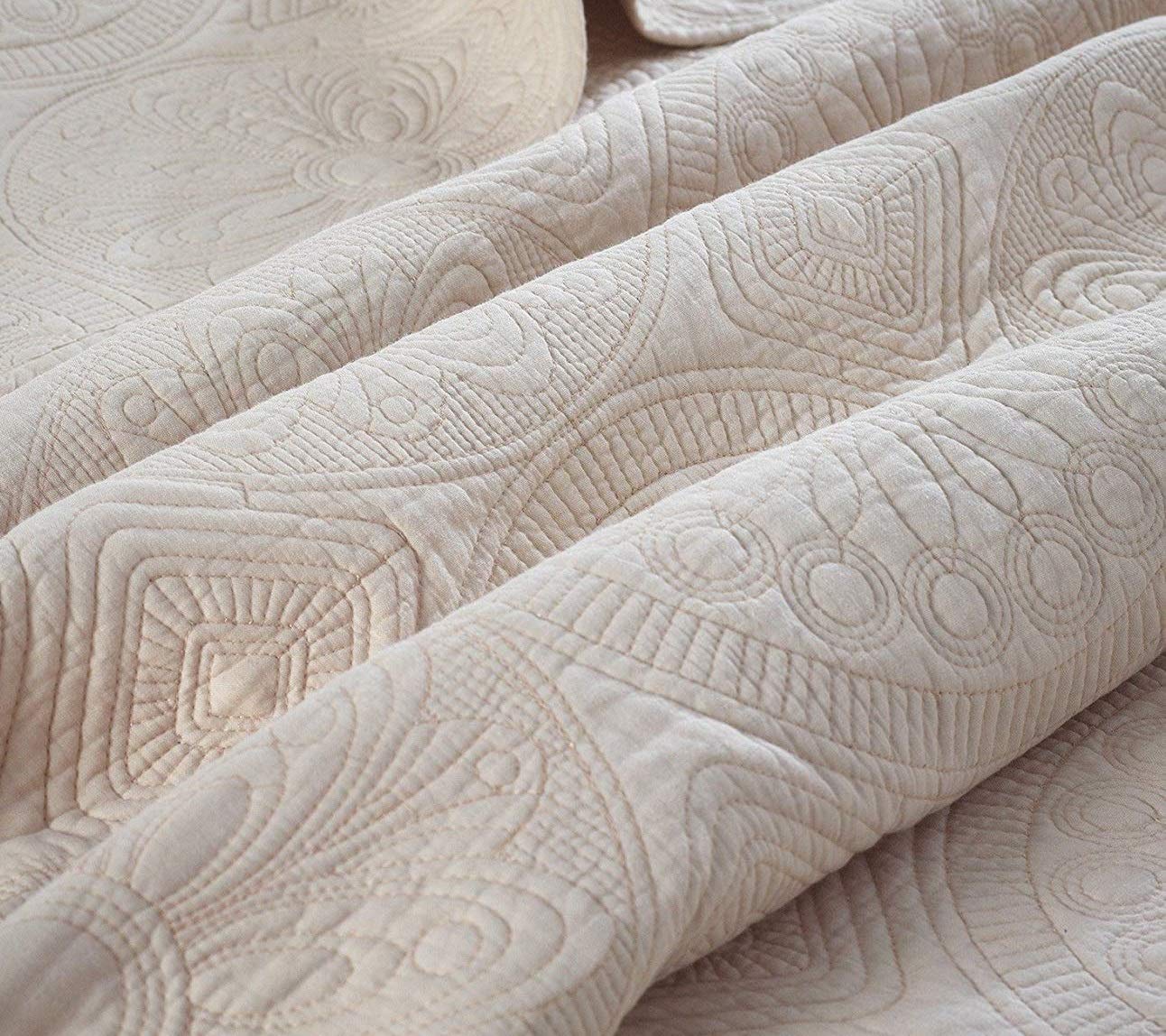 Brandream 6PC King Cotton Quilt Set - Farmhouse Bedding for Cozy Comfort