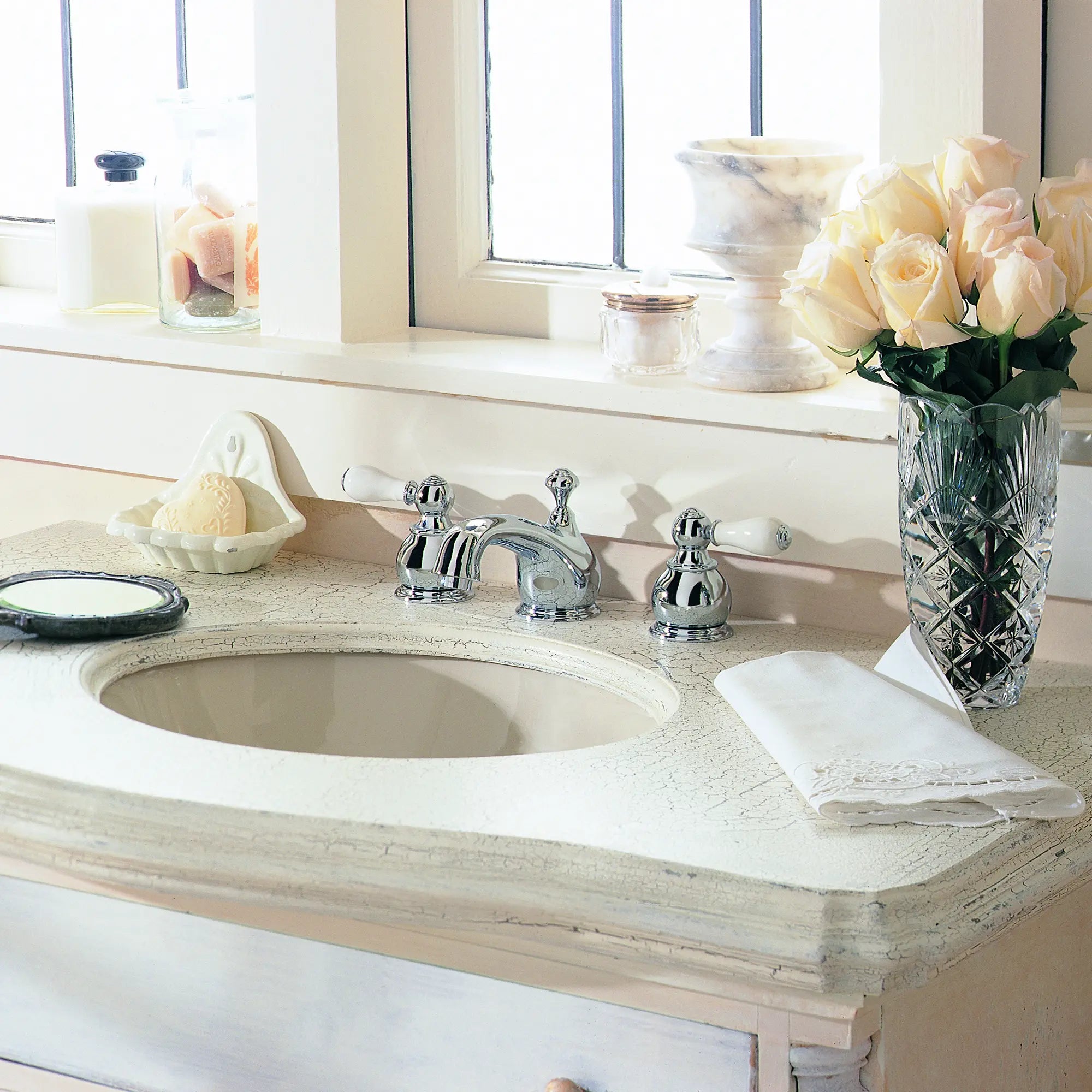 Hampton 2-Handle 8-Inch Widespread Bathroom Faucet - Modern Brushed Nickel Bathroom Sink Faucet for Vanity, Powder Room & Guest Bath Installation