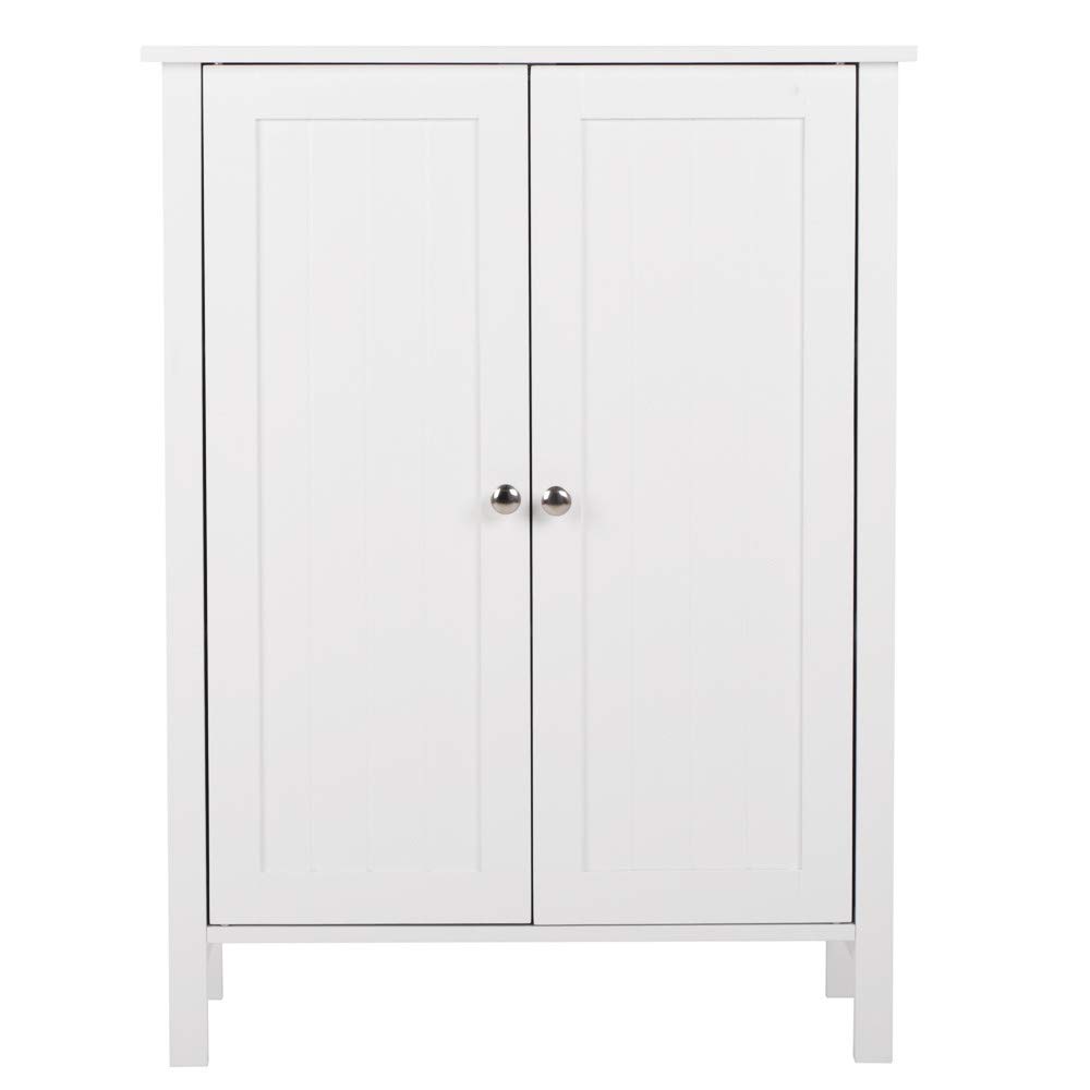 Takefuns FCH Double Door Bathroom Medicine Cabinet with Mirror - White - Perfect for Small Bathrooms, Vanities & Storage Organization