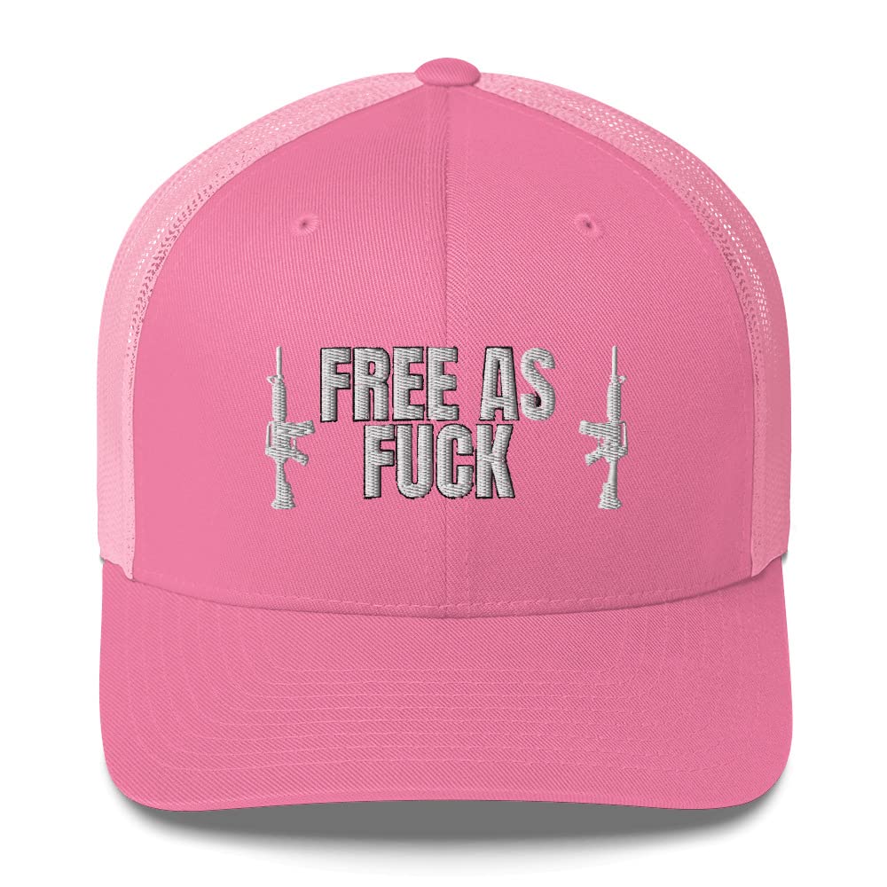 Free As Fuck Hat - Funny Mesh Trucker Cap for Men & Women - Perfect for Parties, Festivals and Outdoor Activities