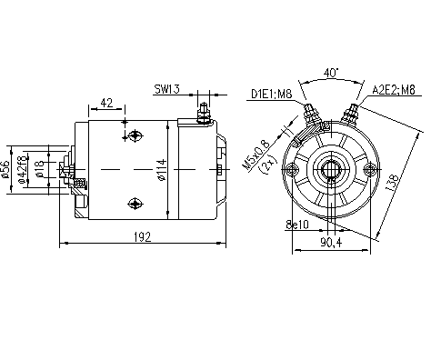 MAHLE Letrika Unidirectional CW 12V DC Motor 1.6kW 2600RPM - High Power Electric Motor for Automotive, Marine & Industrial Applications