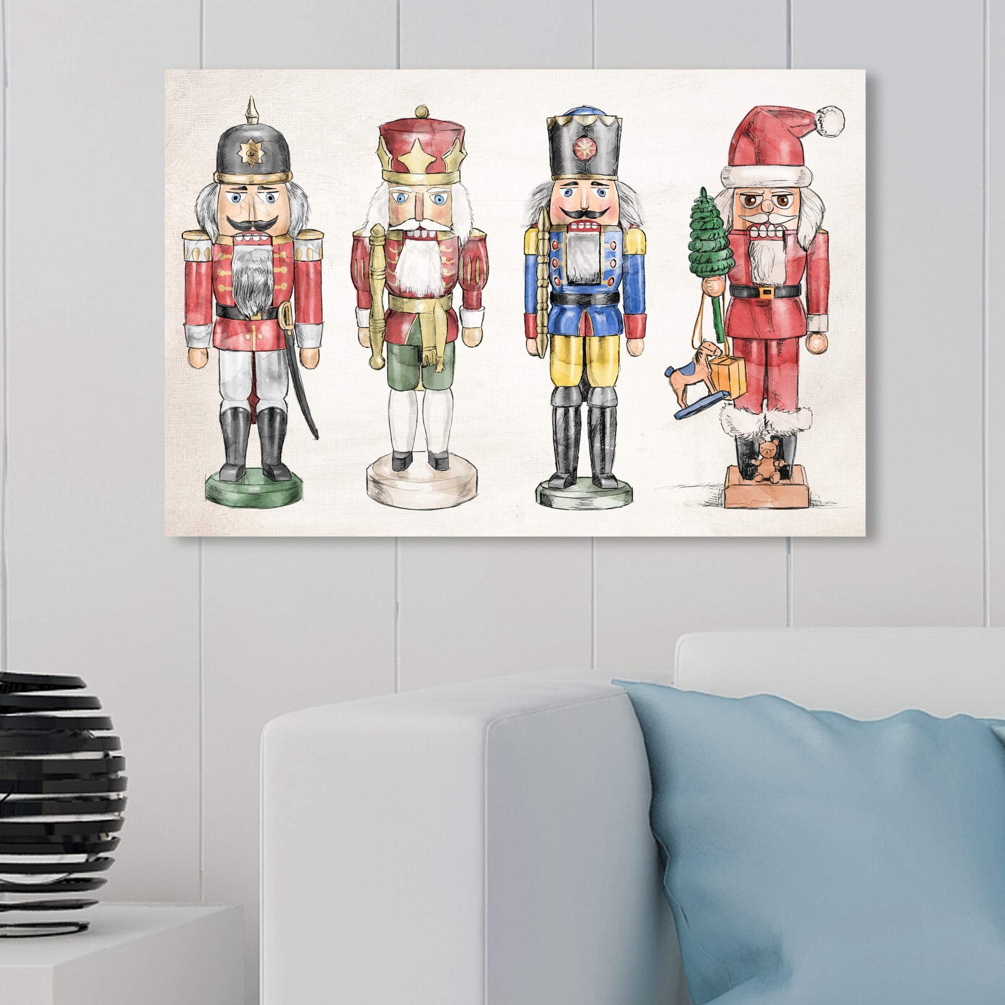 Wynwood Studio Nutcrackers Christmas Wall Art Canvas Print - 30