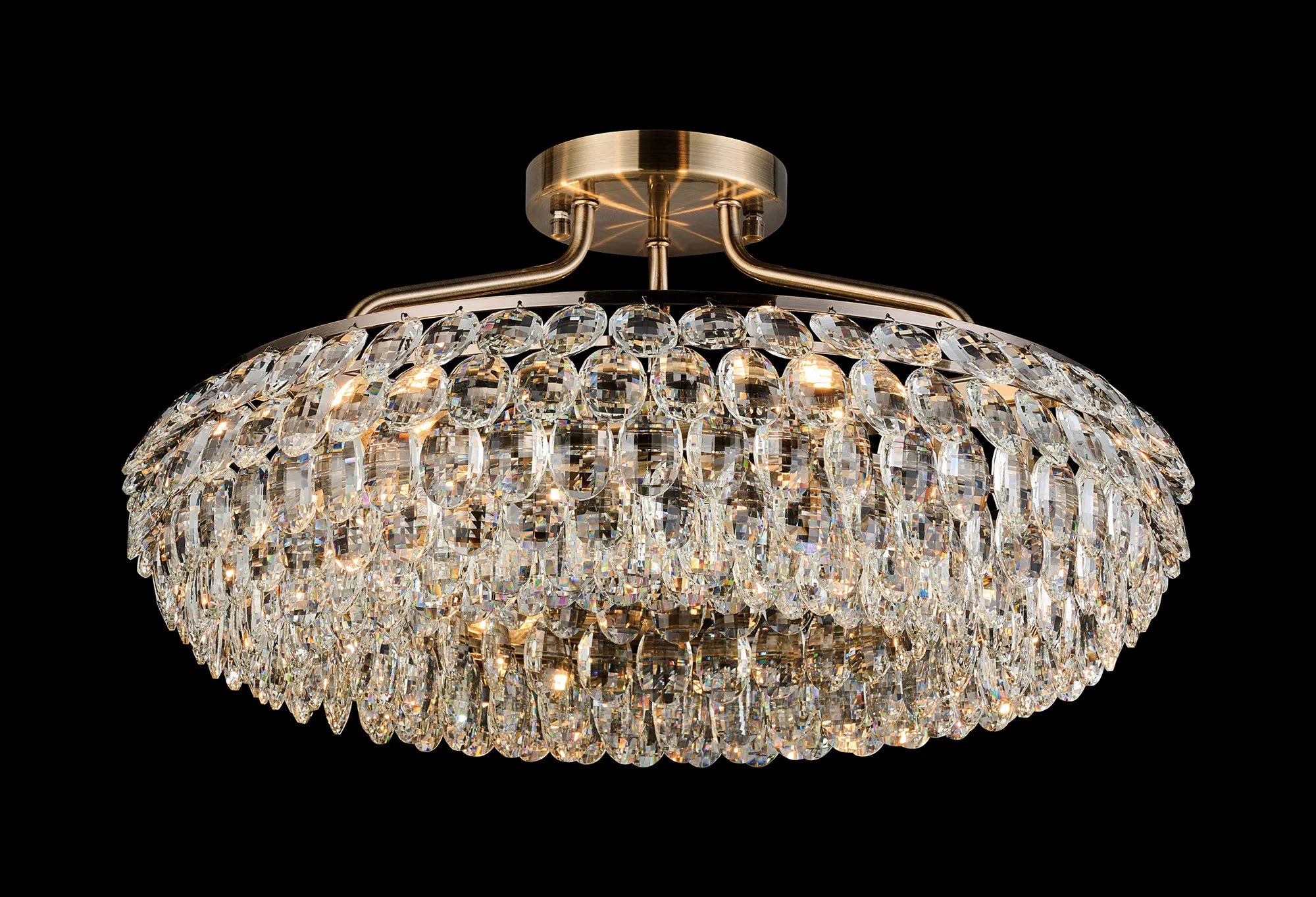 Consten Semi Flush Ring Ceiling Light Fixture with E14 Socket - Perfect for Bedroom, Hallway & Small Space Lighting