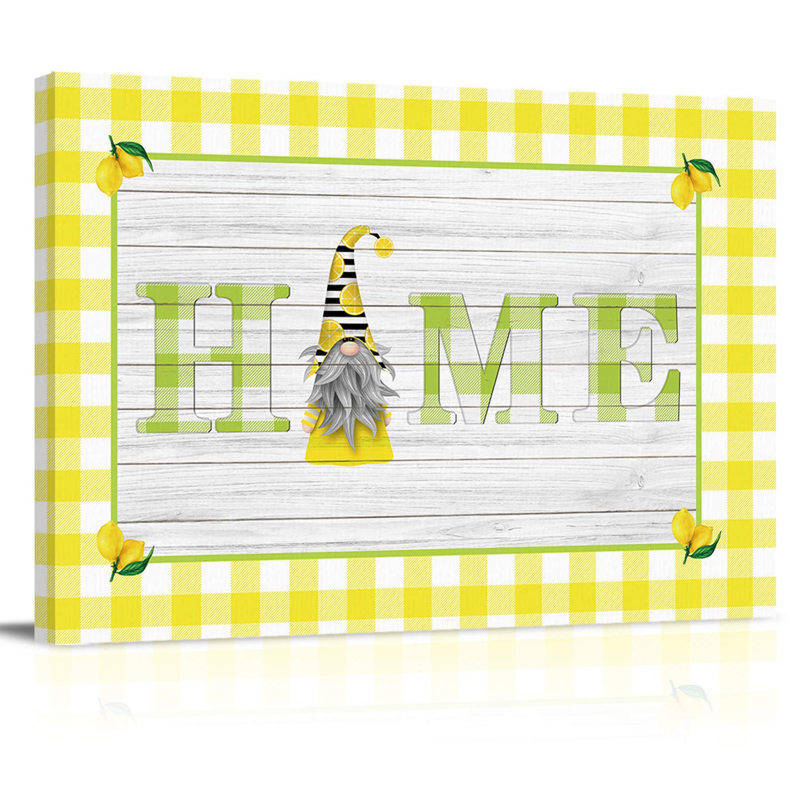 Summer Fresh Fruit Lemon Dwarf Canvas Wall Art - Modern Gallery Wrapped Giclee Print - Framed & Ready to Hang - 20x28 Inches - Perfect for Kitchen, Dining Room & Home Decor
