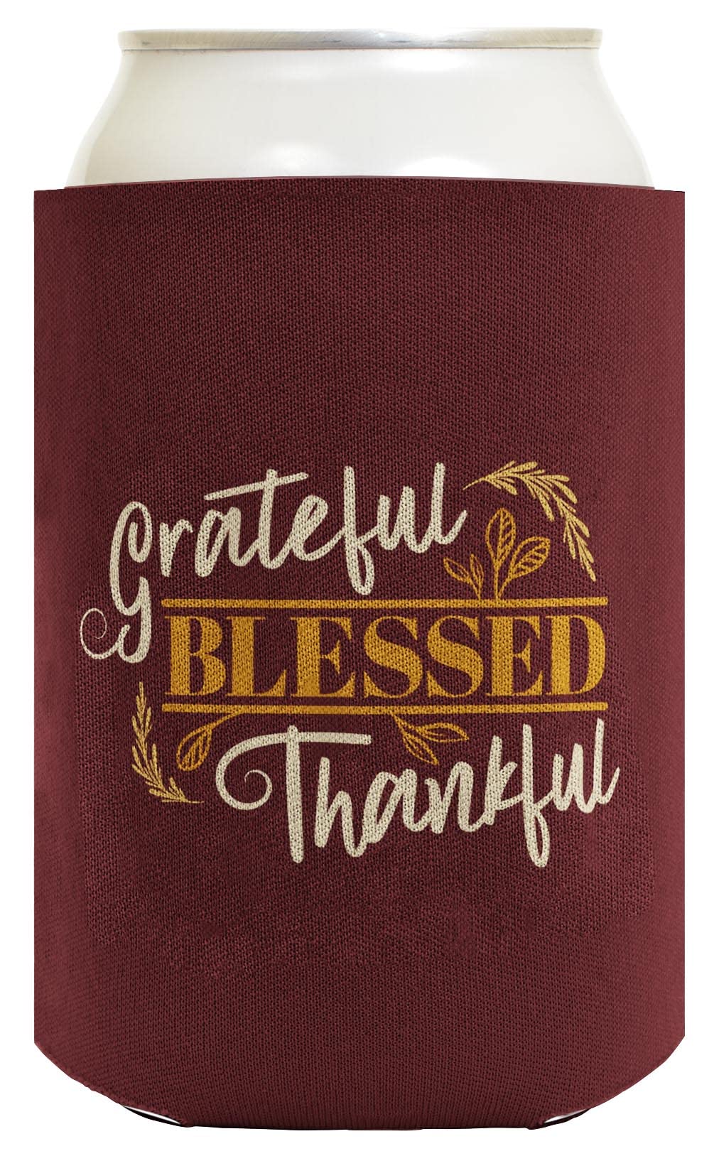96-Pack Fall Party Supplies - Grateful Blessed Thankful Themed Can Coolers & Koozies for Autumn Gatherings, Thanksgiving, Halloween, and Outdoor Events