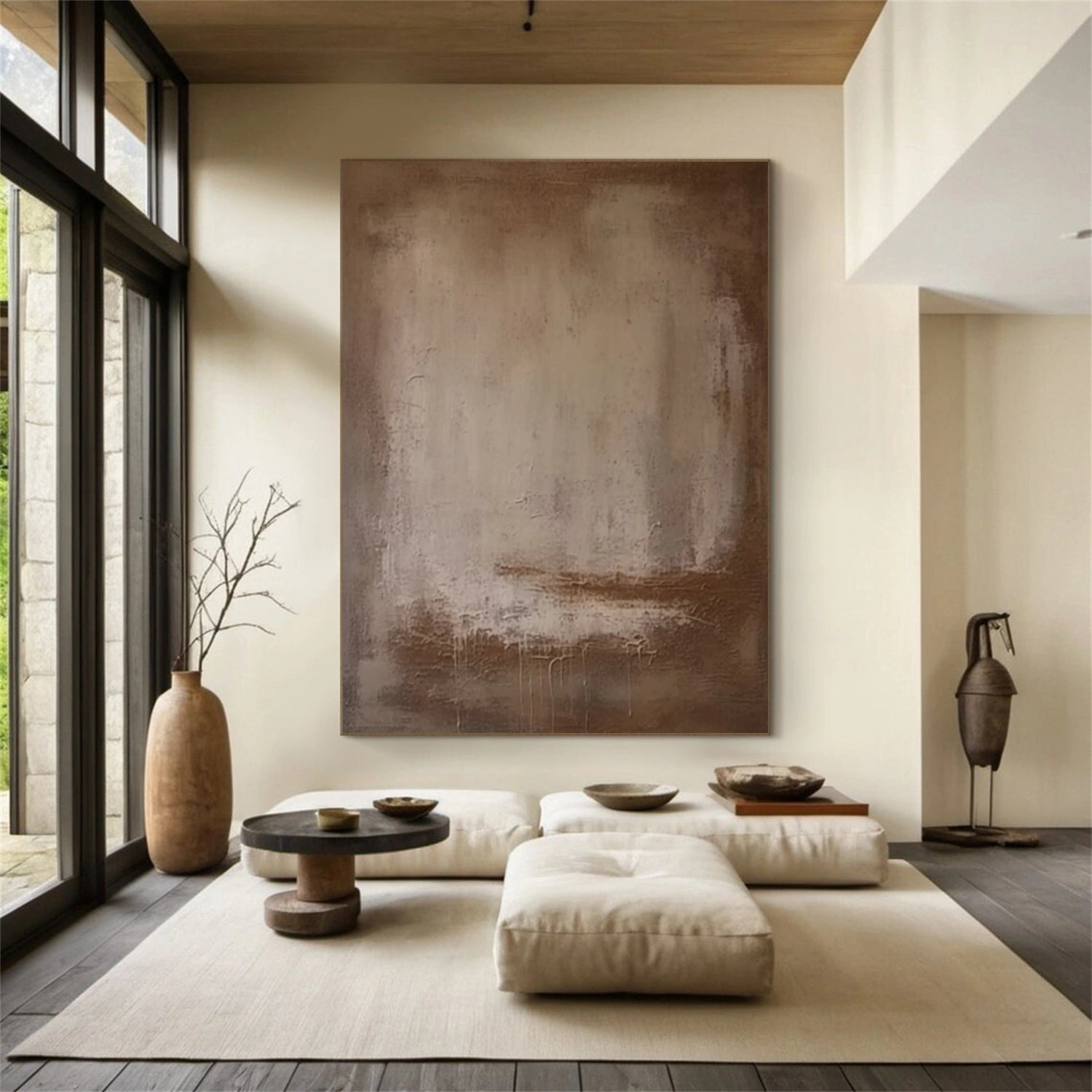 Abstract Beige & Brown Wall Art Print #BB152 - Modern Home Decor for Living Room, Bedroom & Office