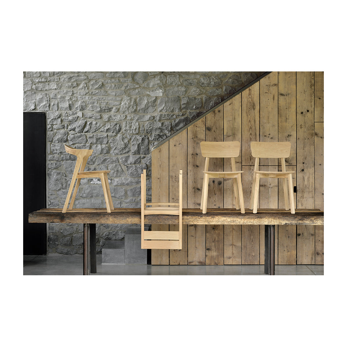 Modern Bok Dining Chair - Solid Wood Kitchen Chairs with Cushion - Comfortable & Stylish for Dining Room, Kitchen, or Breakfast Nook