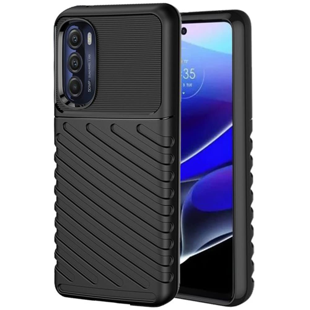 RinoGear Rugged Case for Motorola Moto G Stylus 5G (2022) - Shockproof Flexible Cover with Impact Protection Technology - Perfect for Outdoor Activities, Work & Daily Use - Black