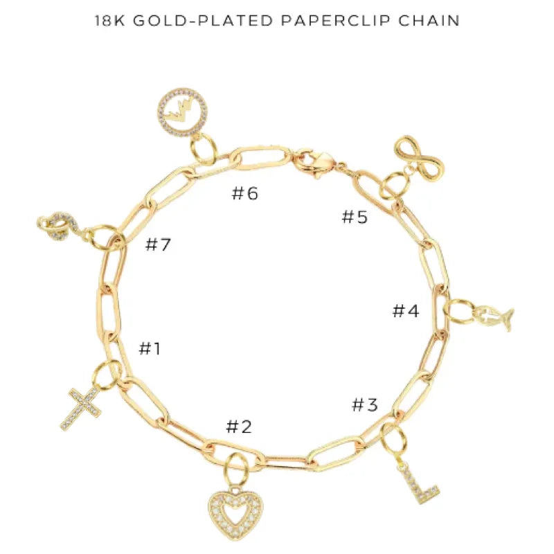 Charm Bracelet with Assorted Charms - Elegant Adjustable Jewelry for Women & Girls - Perfect for Gifts, Parties & Everyday Wear
