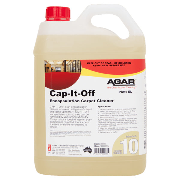 Agar Cap It Off Encapsulation Carpet Cleaner - Professional Stain Remover for Carpets & Upholstery | Perfect for Home, Office & Pet Stain Removal