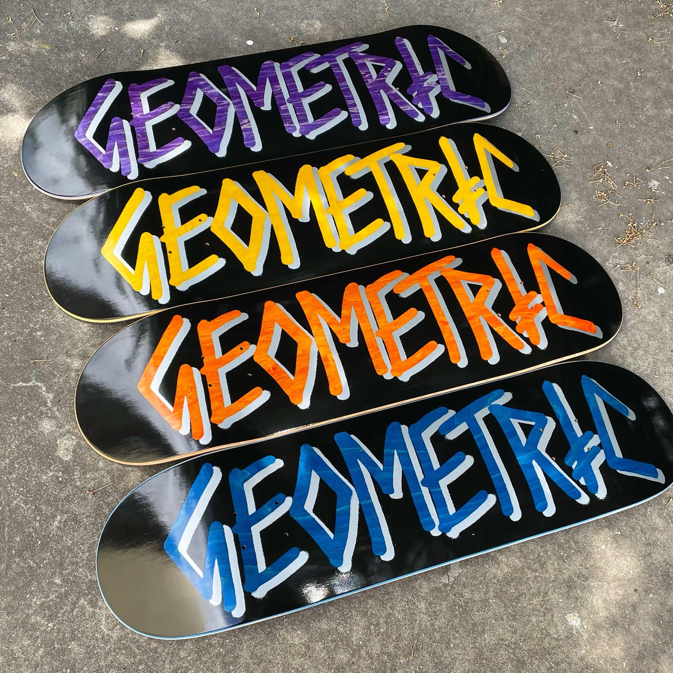 Geometric X Deathwish Skateboard Deck with Random Veneers - High-Performance Cruiser Board for Street & Park Skating