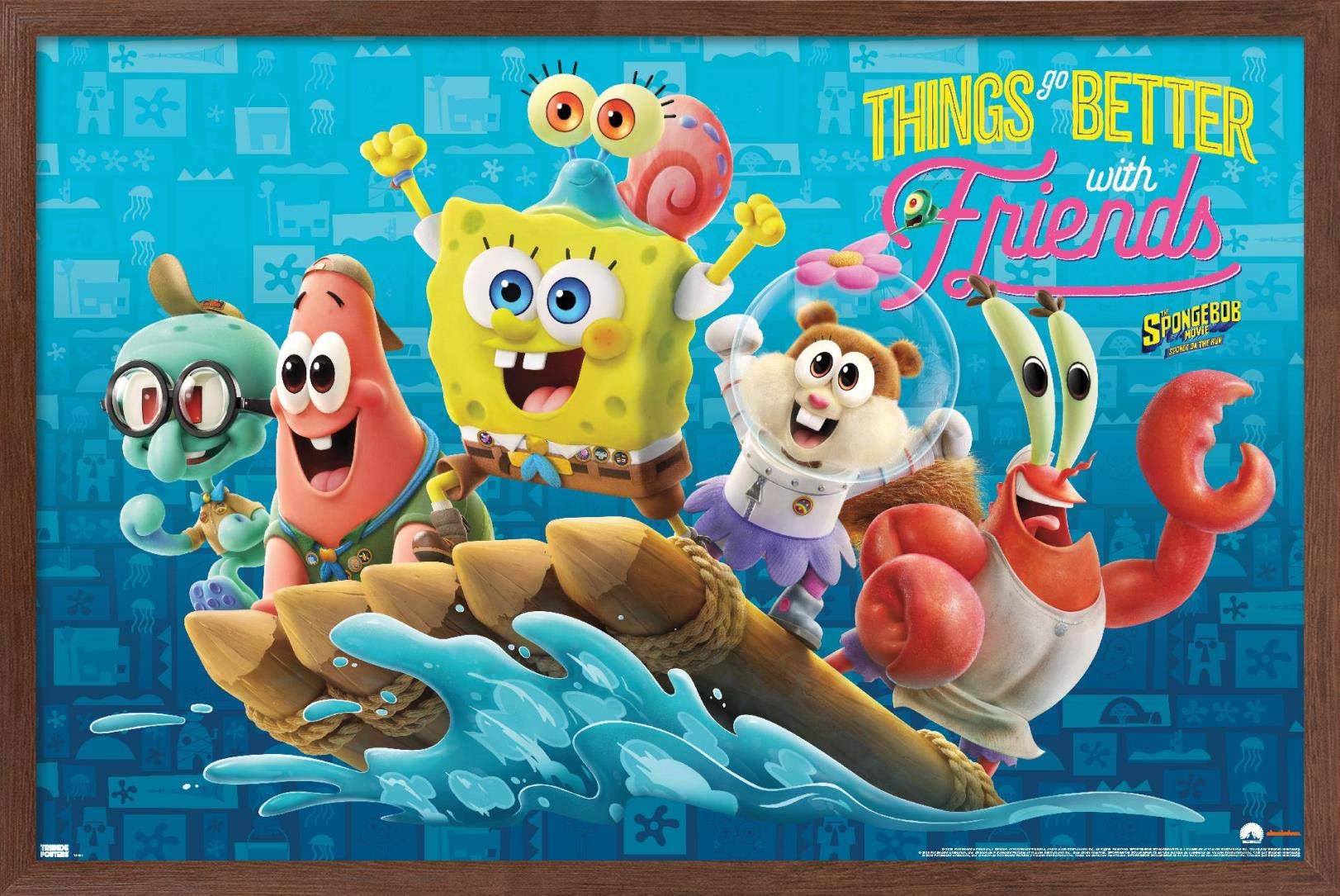 Trends International The SpongeBob Movie: Sponge On The Run - Friends Wall Poster, 14.725