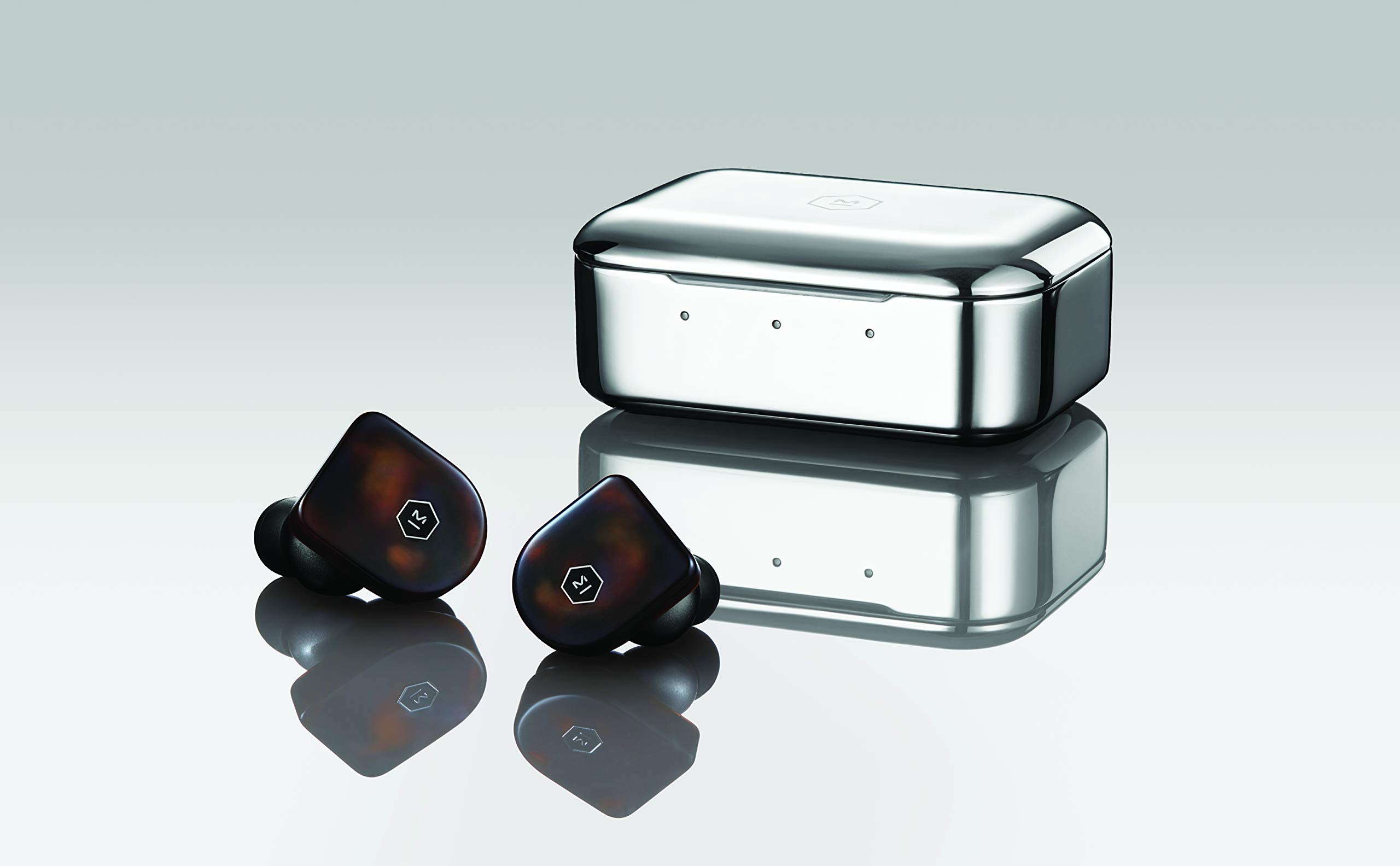 Master & Dynamic MW07TS True Wireless Earbuds - Bluetooth 5.0 Noise Isolating Headphones with Premium Sound, Lightweight Comfort & Tortoiseshell Design - Perfect for Commuting, Workouts & Travel