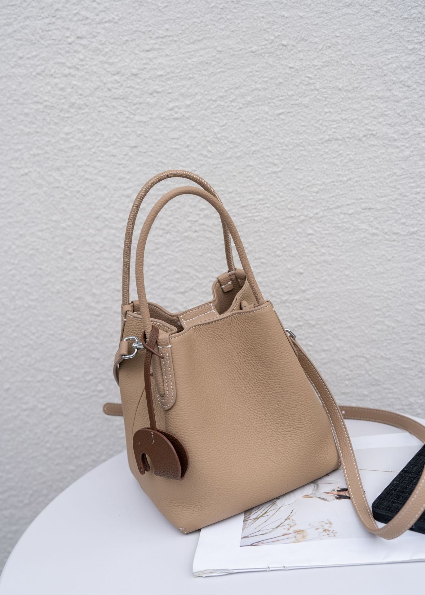 Mini Leather Bucket Bag for Women - Stylish Crossbody Purse with Adjustable Strap - Perfect for Travel, Shopping & Everyday Use