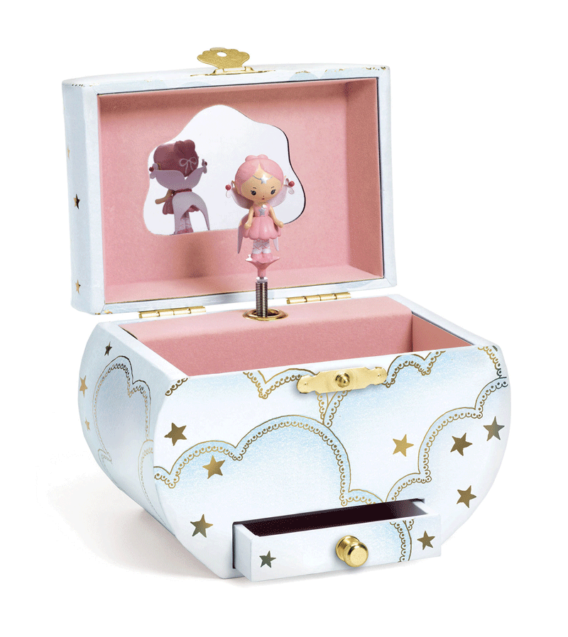 Tinyly Elfe's Song Musical Jewelry Box by Djeco - Perfect Gift for Birthdays, Anniversaries & Christmas | Handcrafted Music Box for Jewelry Storage & Home Décor