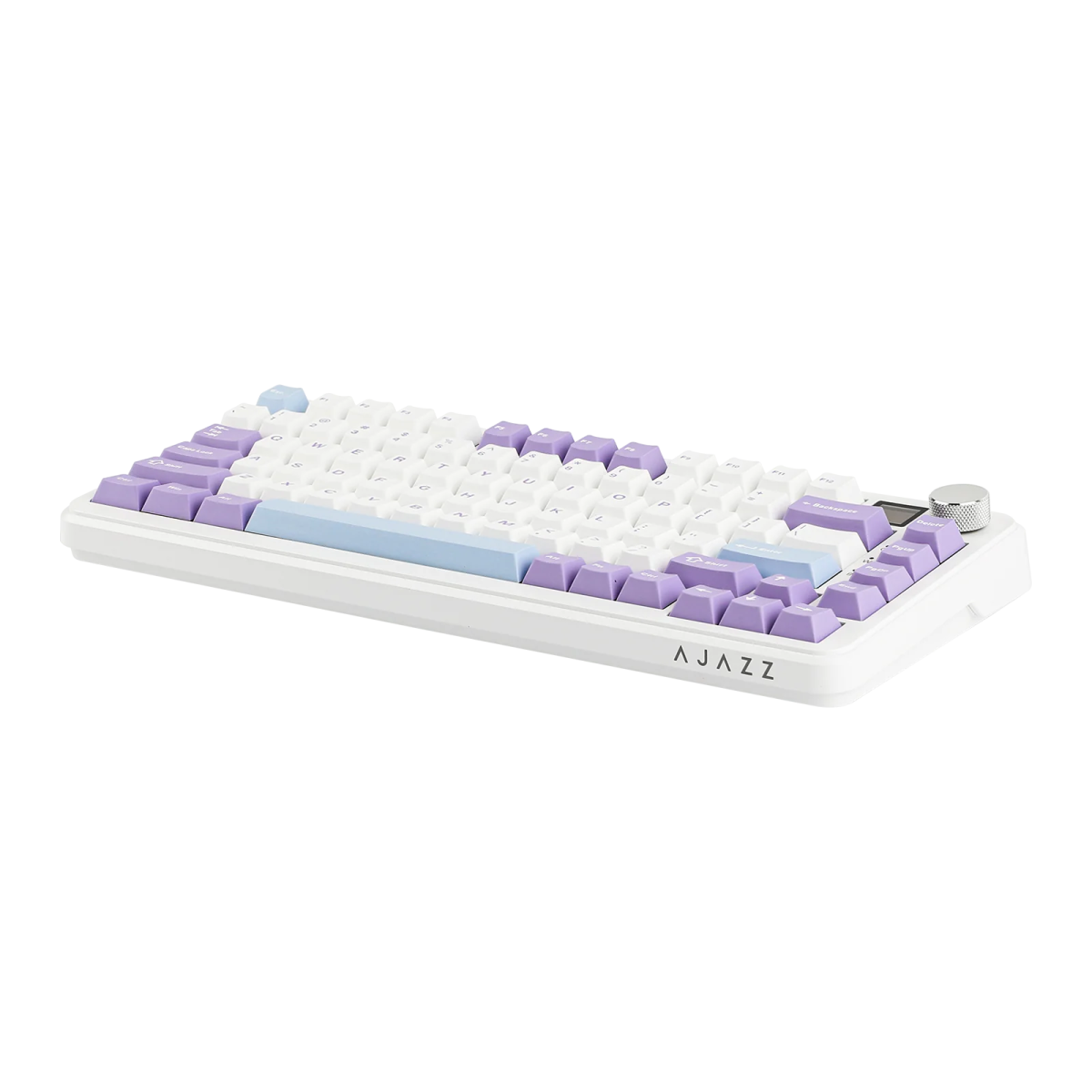 Ajazz AK980 RGB Mechanical Keyboard - Purple, White & Blue - Wired & Wireless with Screen - Maillard Switches - Perfect for Gaming, Typing & Office Work