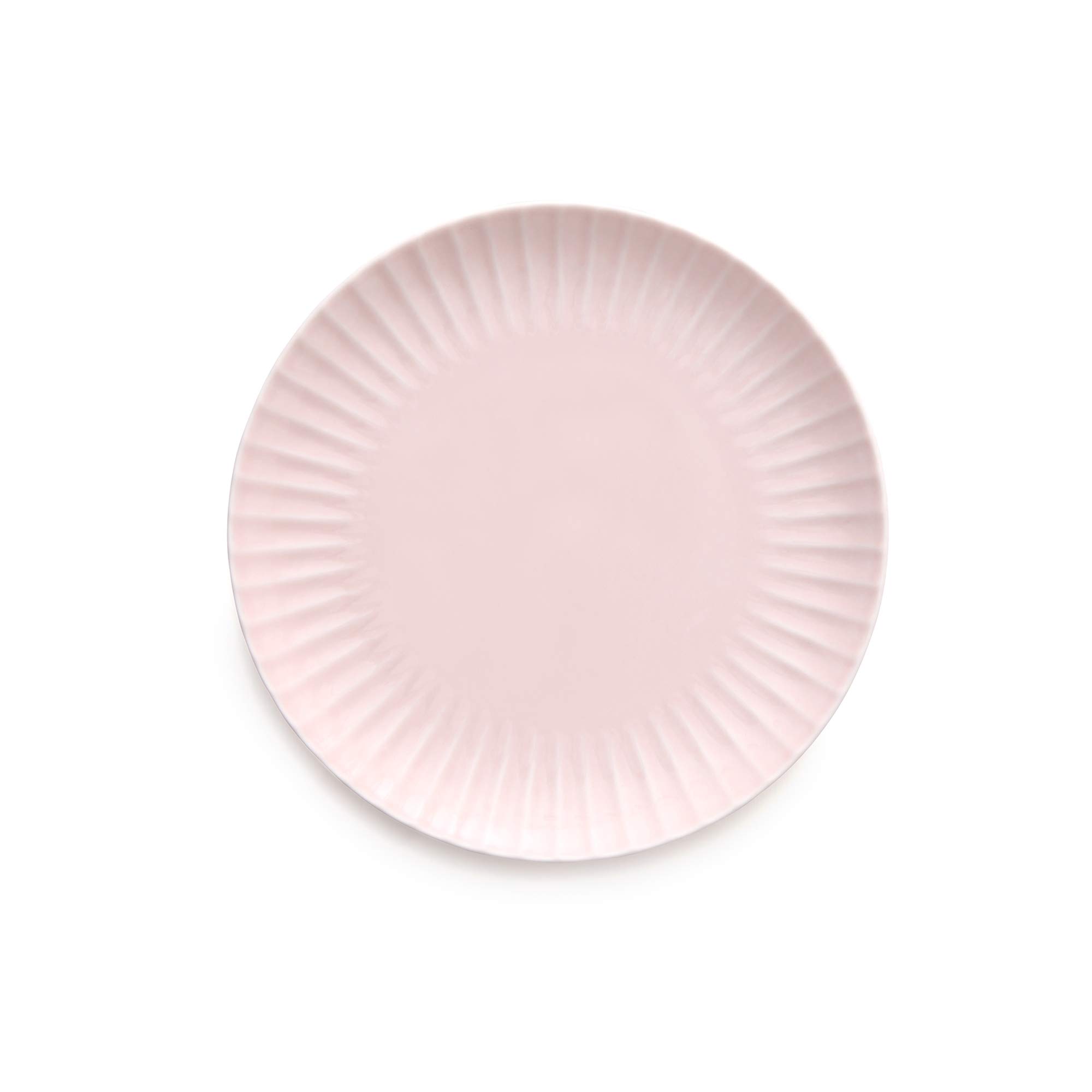ZEN Pleats Porcelain Dessert Plates 8.3 Inch Set of 6 - Elegant Salad Appetizer Dishes for Dinner Party, Wedding, Holiday Table Setting (Mixed Colors)