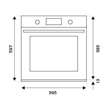 Bertazzoni F6011MODELX 60cm Built-In Oven - Professional Stainless Steel Electric Oven for Home Kitchen Baking, Roasting & Cooking | Perfect for Modern Kitchens & Gourmet Chefs