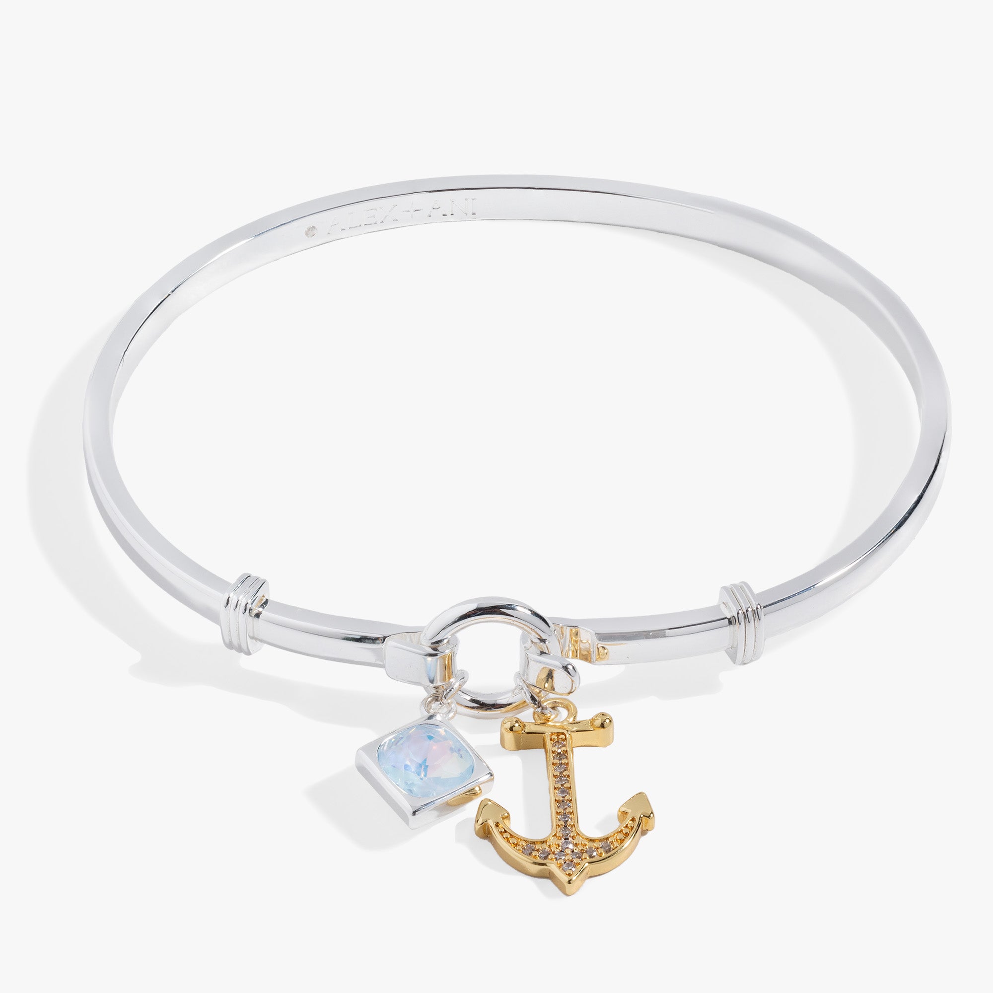 Anchor Tension Bangle Bracelet - Adjustable Stainless Steel Jewelry for Women - Perfect for Everyday Wear, Gifts & Special Occasions