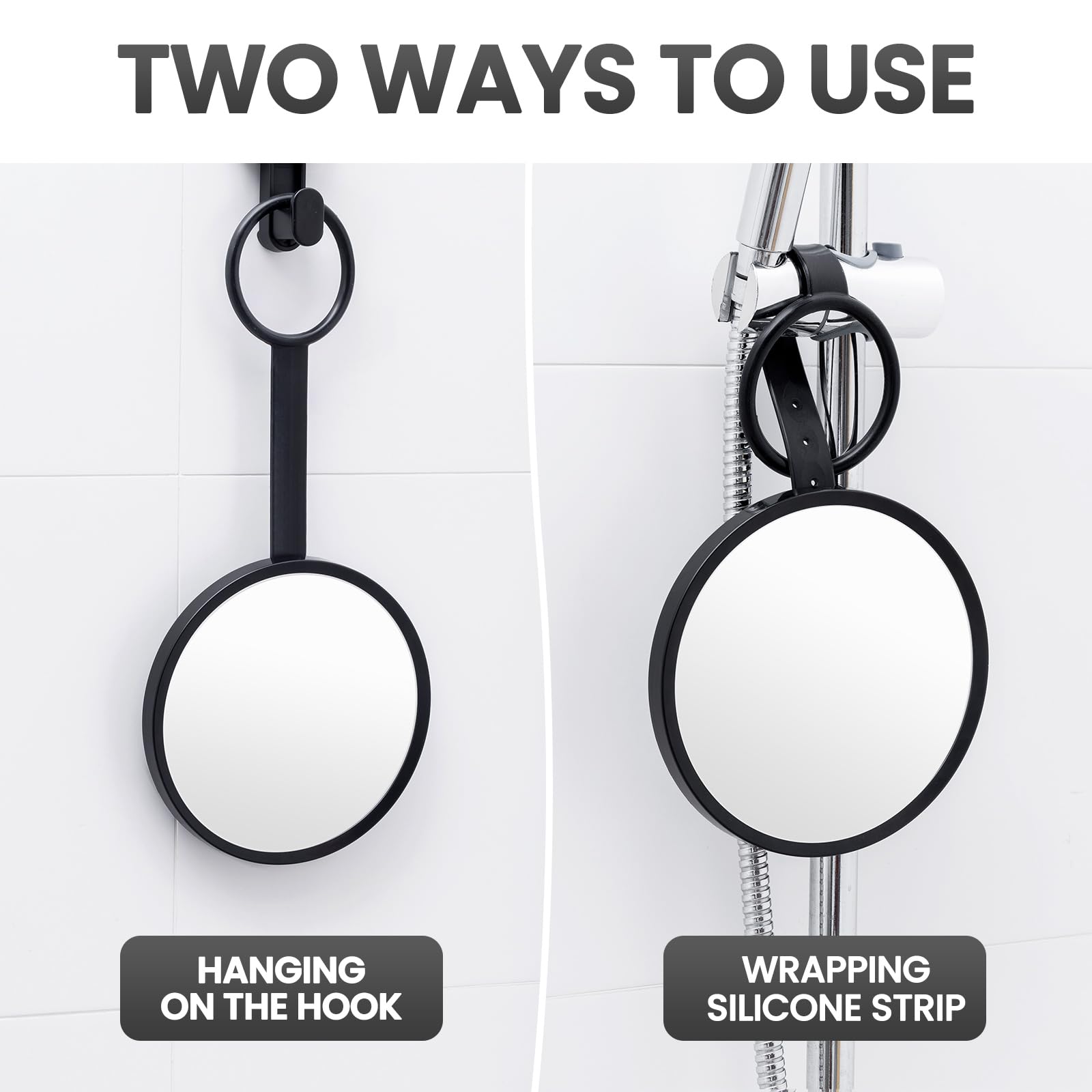 Fogless Shower Mirror for Shaving - Travel & Bathroom Accessories for Men & Women