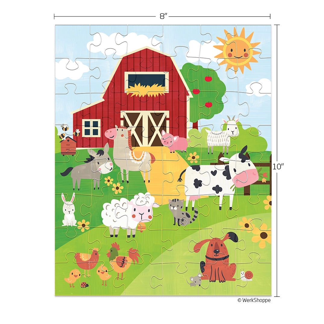 Farm Life 48 Piece Jigsaw Puzzle - Fun & Educational Toy for Kids, Perfect for Family Game Night, Classroom Activities & Birthday Gifts (Snax Theme)
