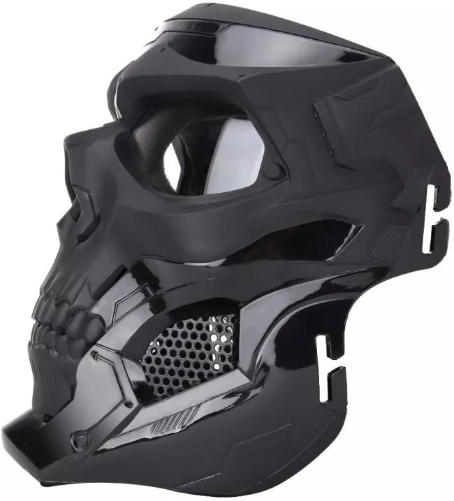 Skull Full Face Protective Tactical Mask - Military Grade Safety Gear for Airsoft, Paintball & Outdoor Sports | Halloween Costume Accessory