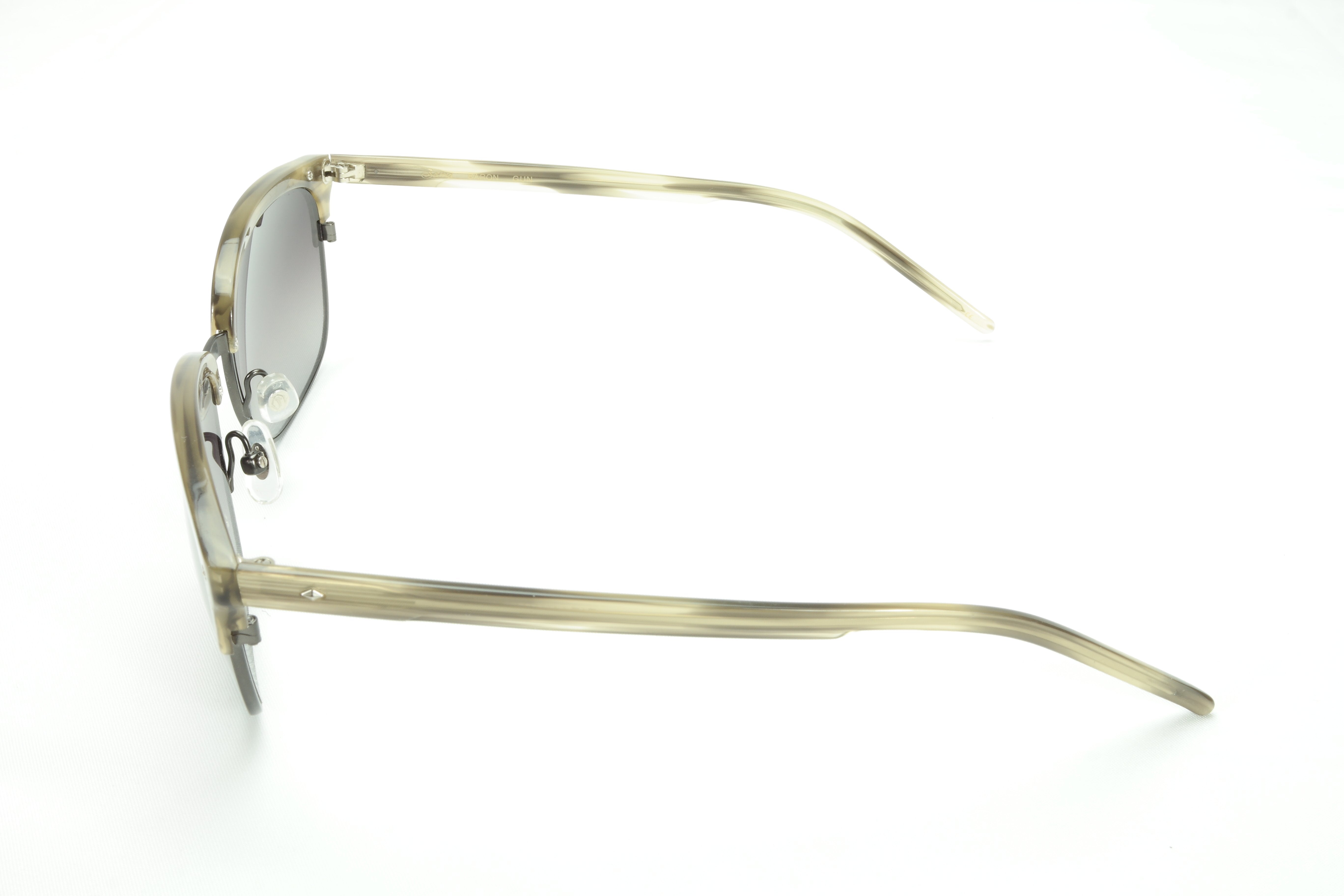 Sama Sunglasses Frame Baron - Lightweight Plastic & Titanium Gunmetal Frame - Japan Made - 58-19-145 Size - Perfect for Driving, Outdoor Sports & Fashion Accessories