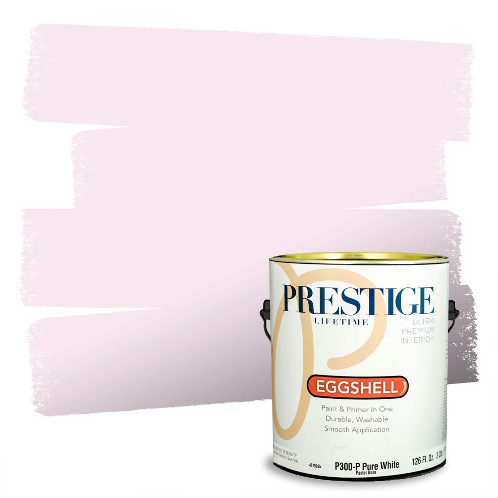 PRESTIGE Interior Paint and Primer in One - Strawberry Milk Color, Eggshell Finish, 1 Gallon - Perfect for Living Rooms, Bedrooms & Home Decor