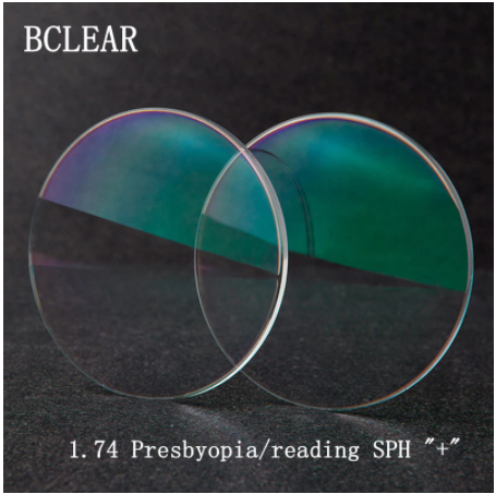 BCLEAR 1.74 Ultra Thin High Index Aspherical Lenses - Clear Vision for Myopia & Presbyopia - Perfect for Glasses, Reading, and Computer Use