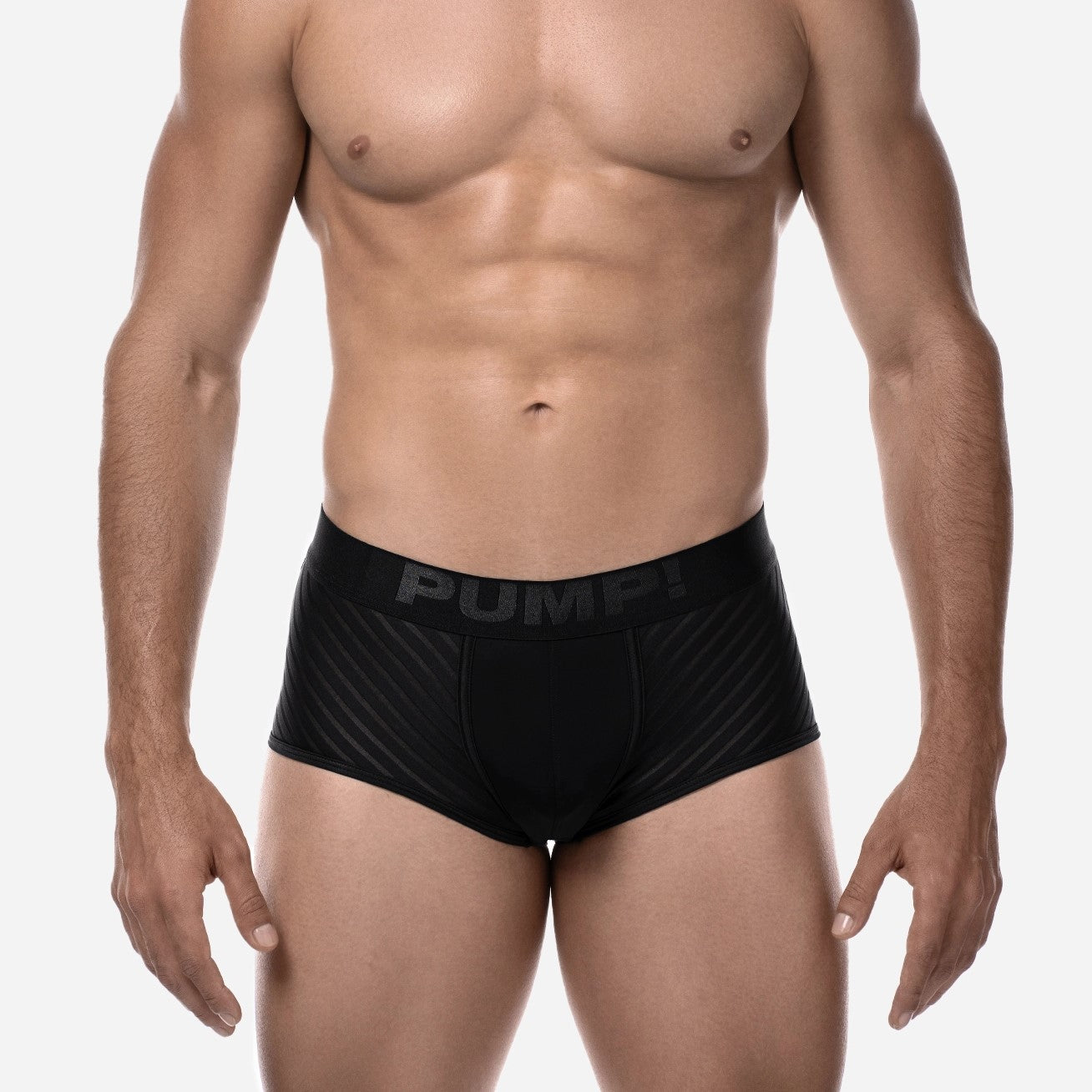 **Breathable PUMP! Whisper Mesh Boxer Briefs for Men - Soft Stretch Underwear - Black - Ideal for Gym, Running & Everyday Comfort**