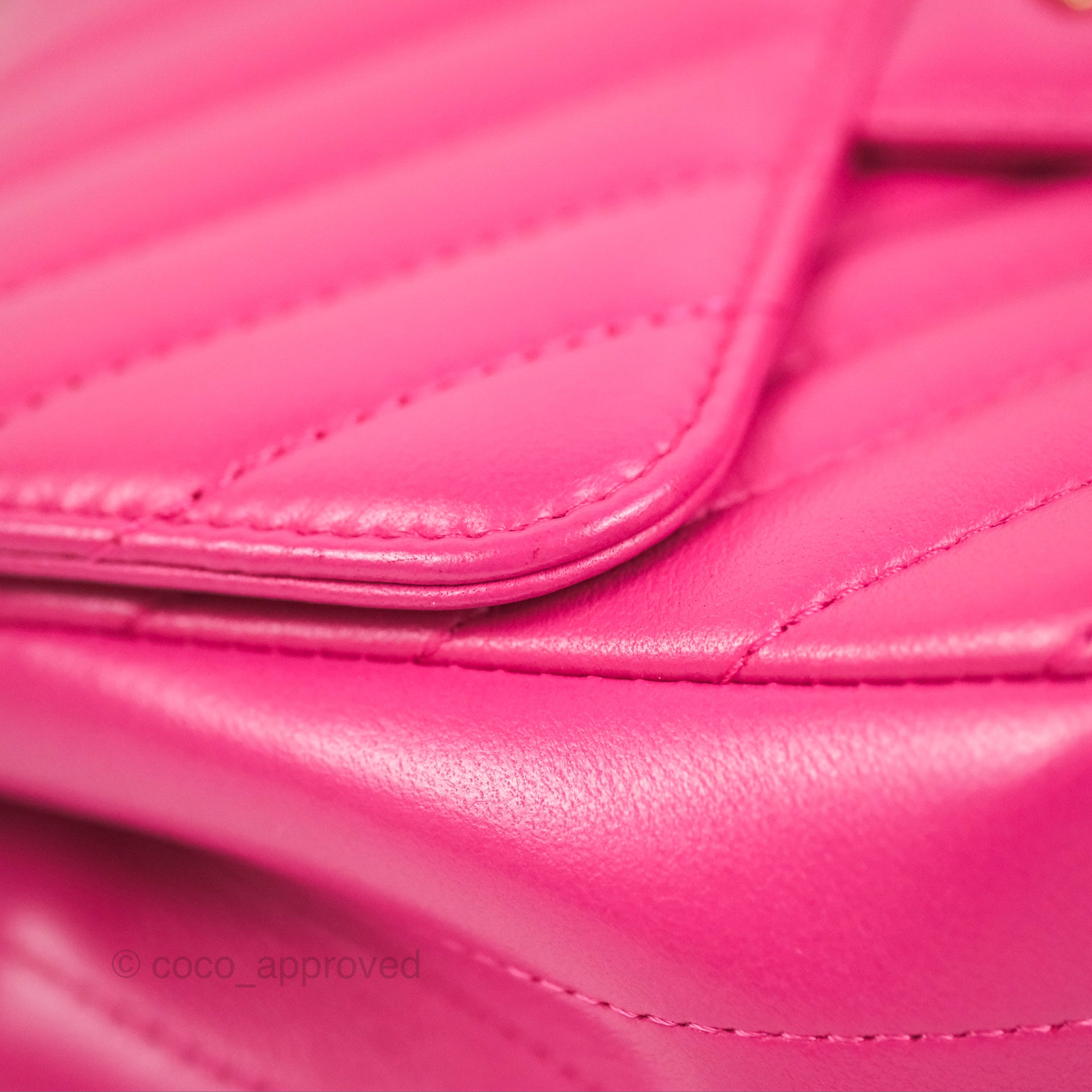 Chanel Chevron Mini Square Flap Bag in Pink Lambskin with Gold Hardware - Perfect for Evening Parties & Luxury Fashion Accessories