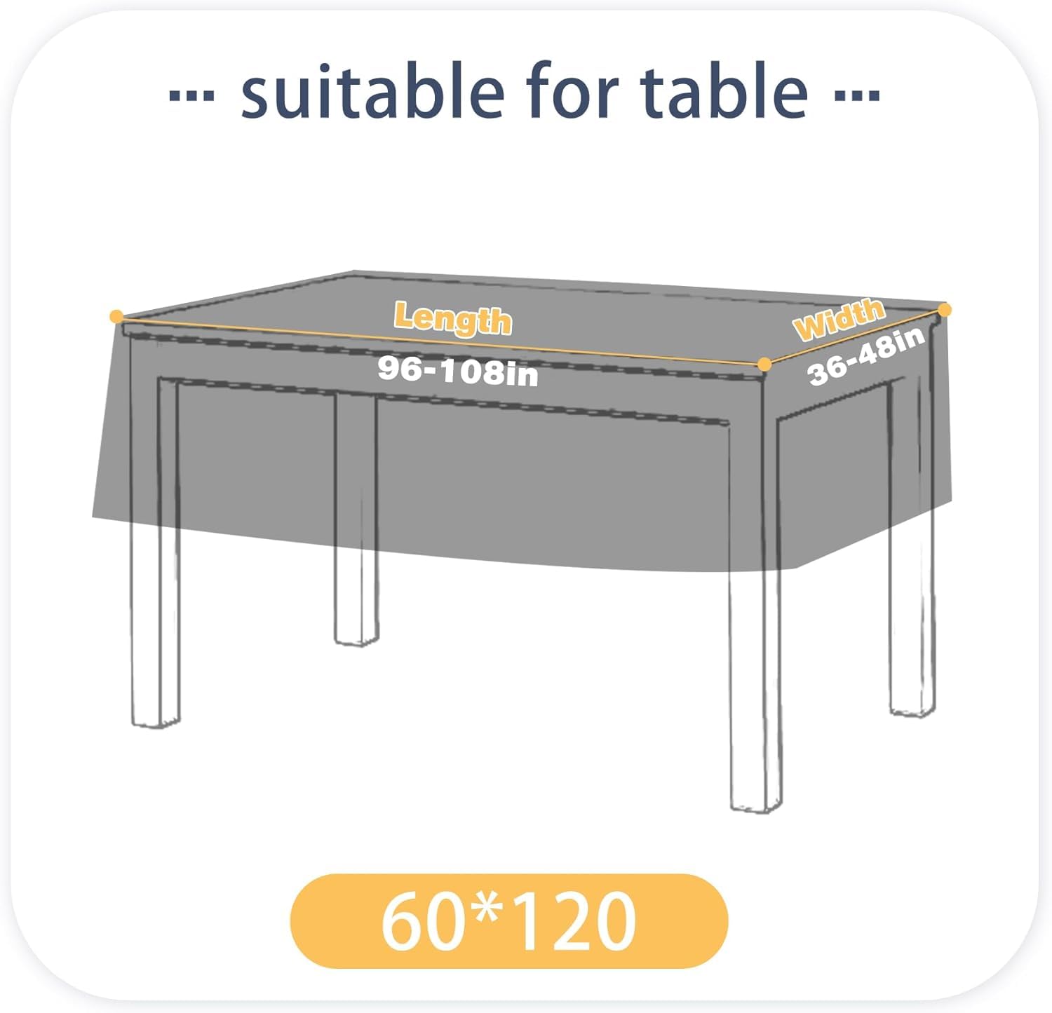 Premium Christmas Jacquard Moroccan Rectangle Tablecloth - Oil-Proof, Spill-Proof & Water-Resistant Washable Table Cover for Dining, Parties & Holiday Decor (60x120 Inch, Gold) - Perfect for Indoor & Outdoor Use on Dining Tables, Buffets & Holiday Gatherings