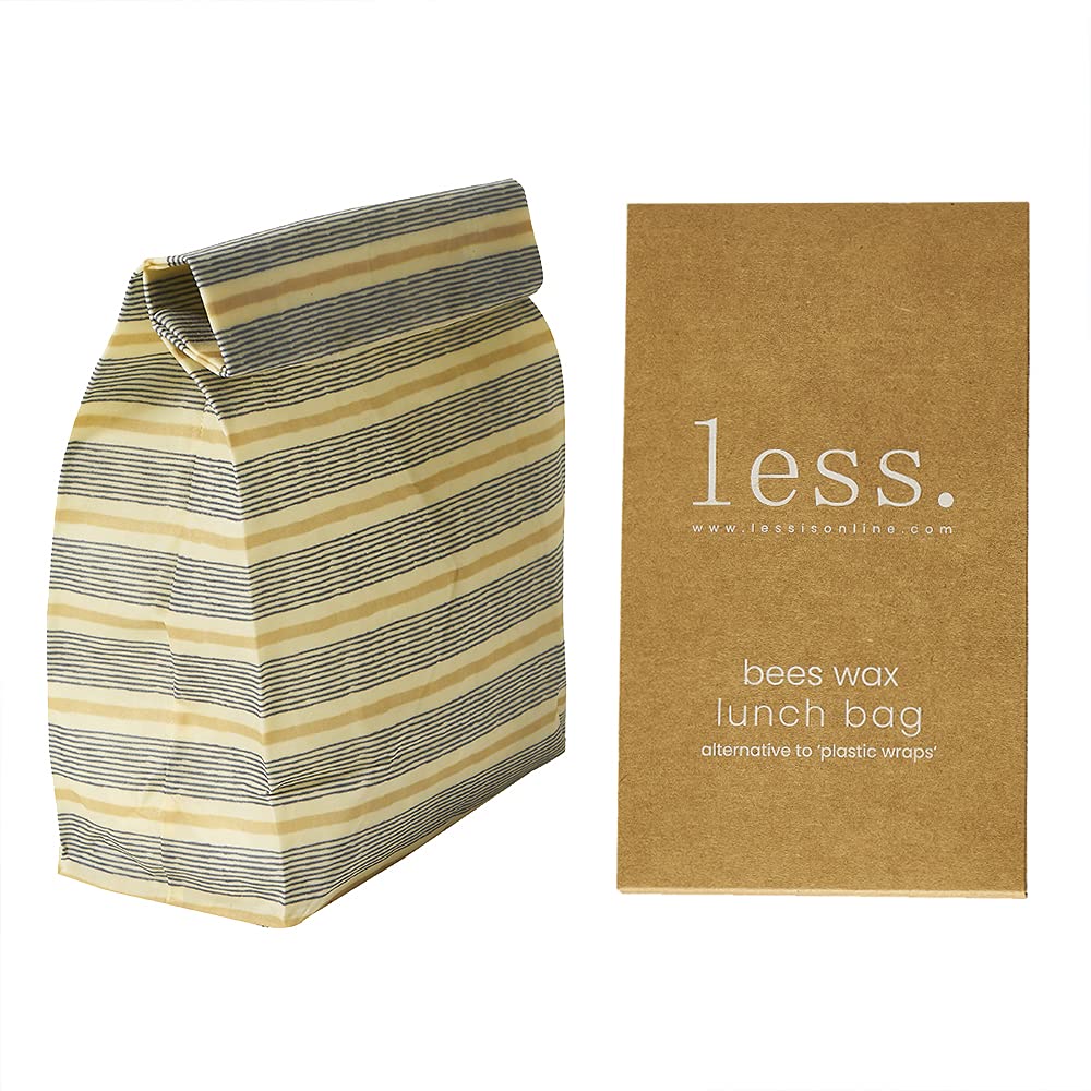 Eco-Friendly Reusable Beeswax Lunch Bags - Large Size for Bread & Produce | Zero Waste Cotton Food Wrap | Plastic-Free Sustainable Storage Solution for School, Work & Picnics